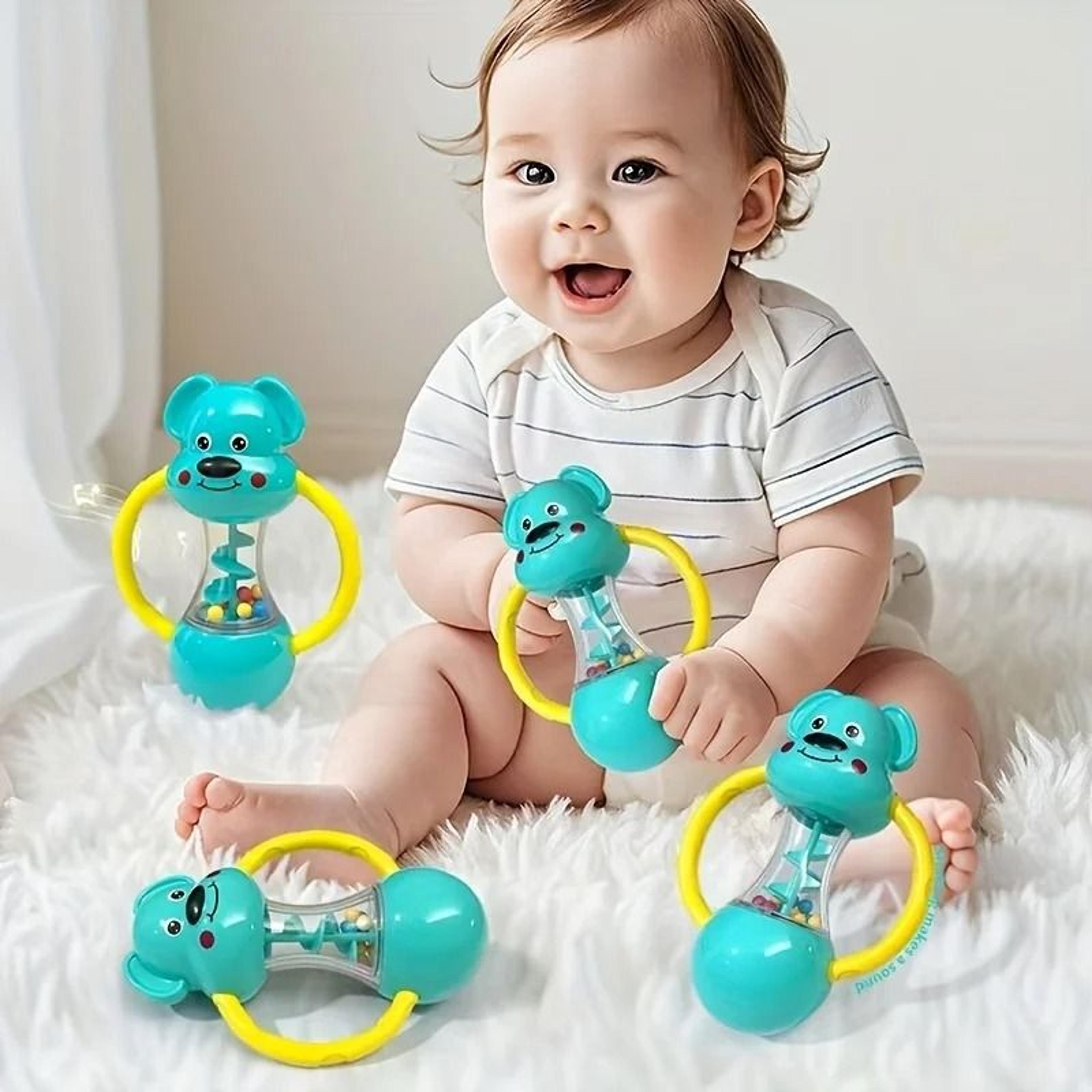 Cute Blue Puppy Hand Cranked Shaking Bell 3