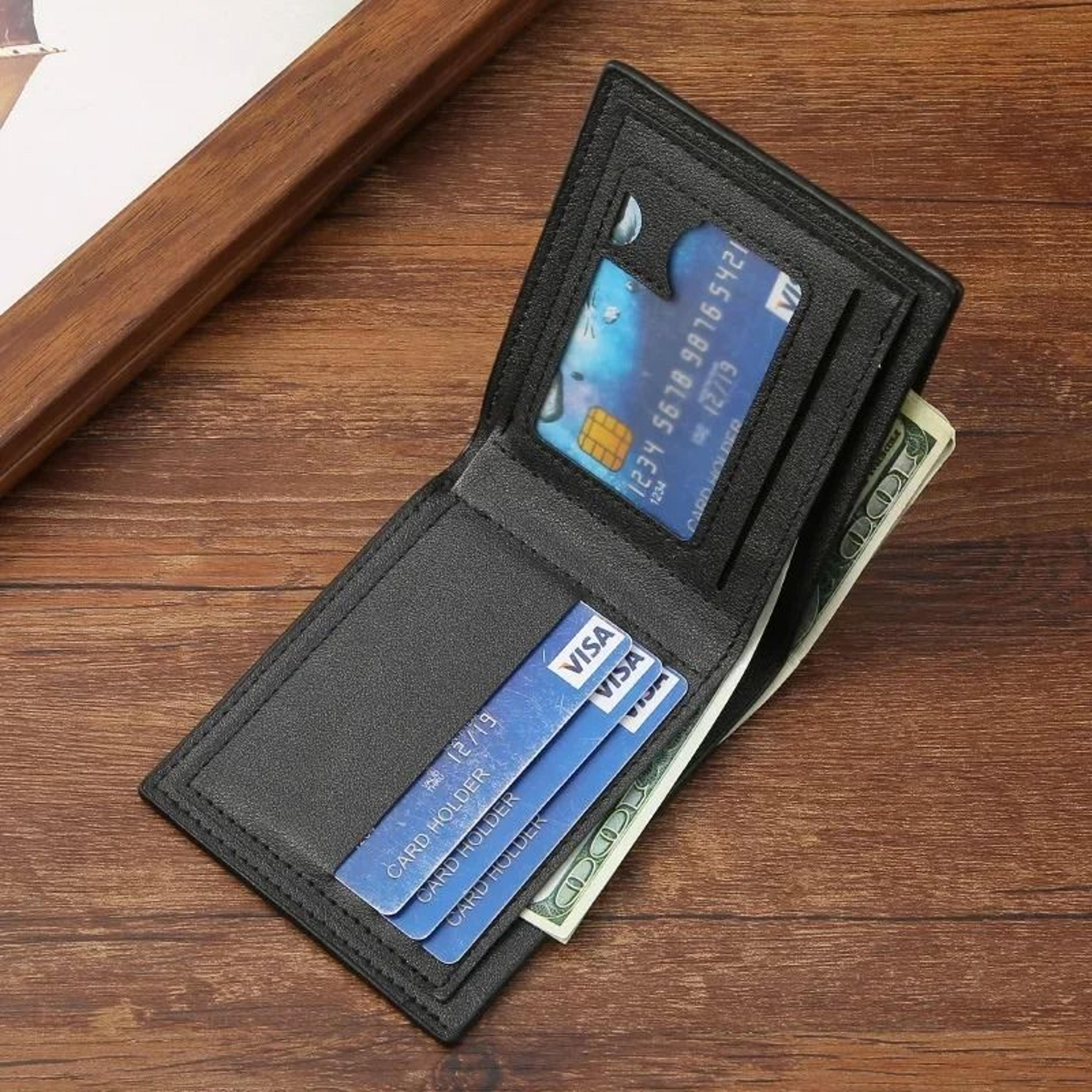 casual youth fashion soft pu leather bifold