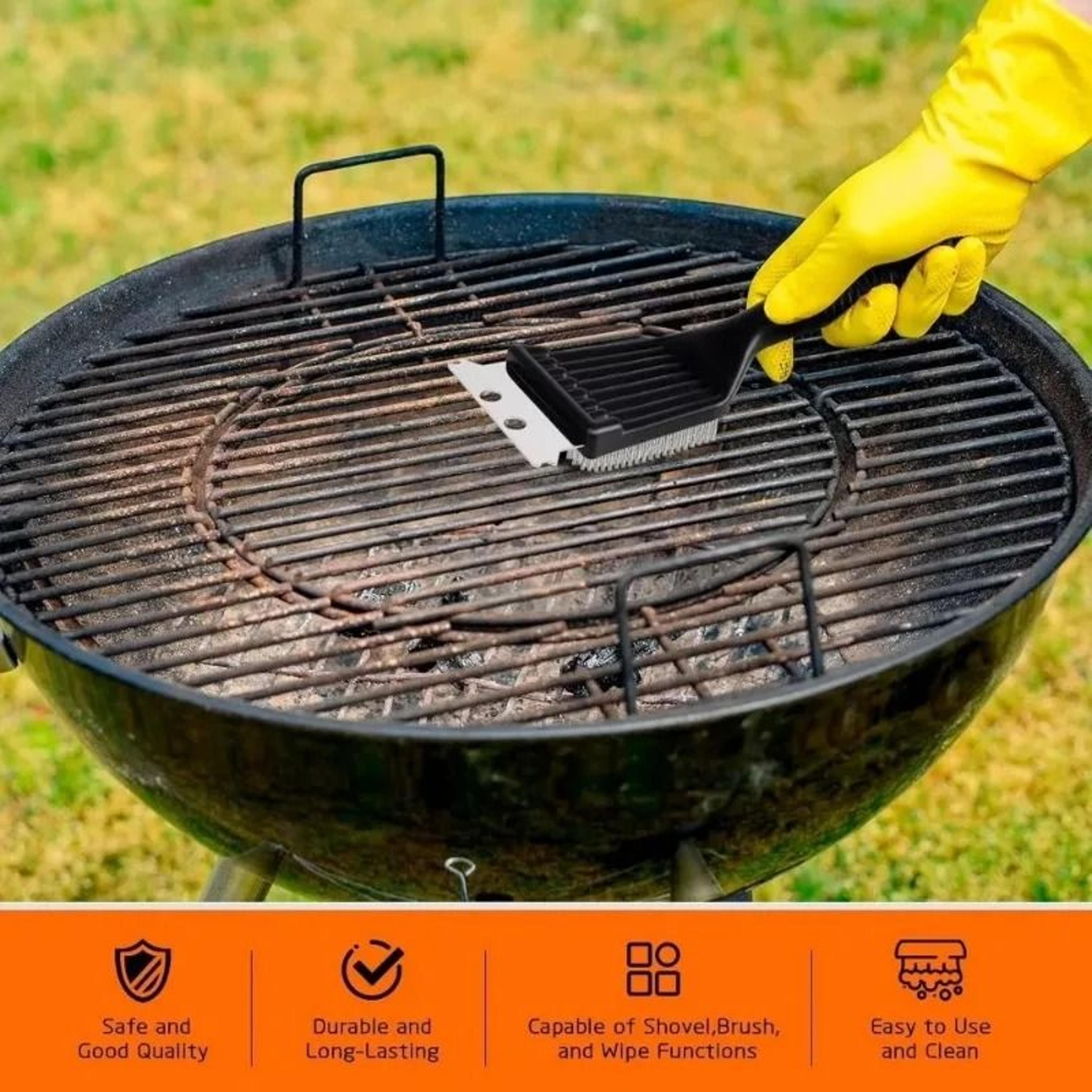 Professional Stainless Steel Wire Grill Scrubber 4