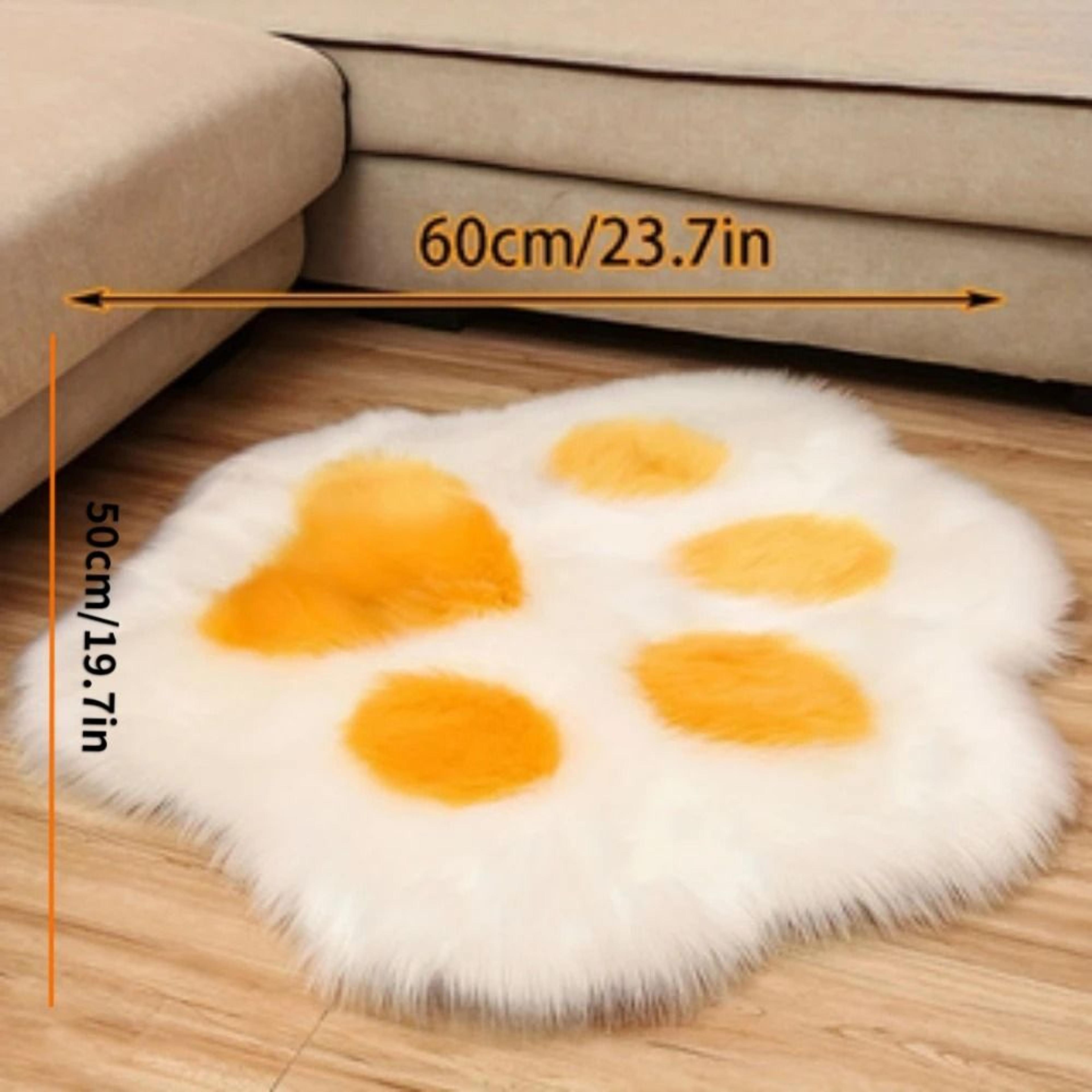 Ultra Soft Plush Cat Paw Decorative Floor Mat 2