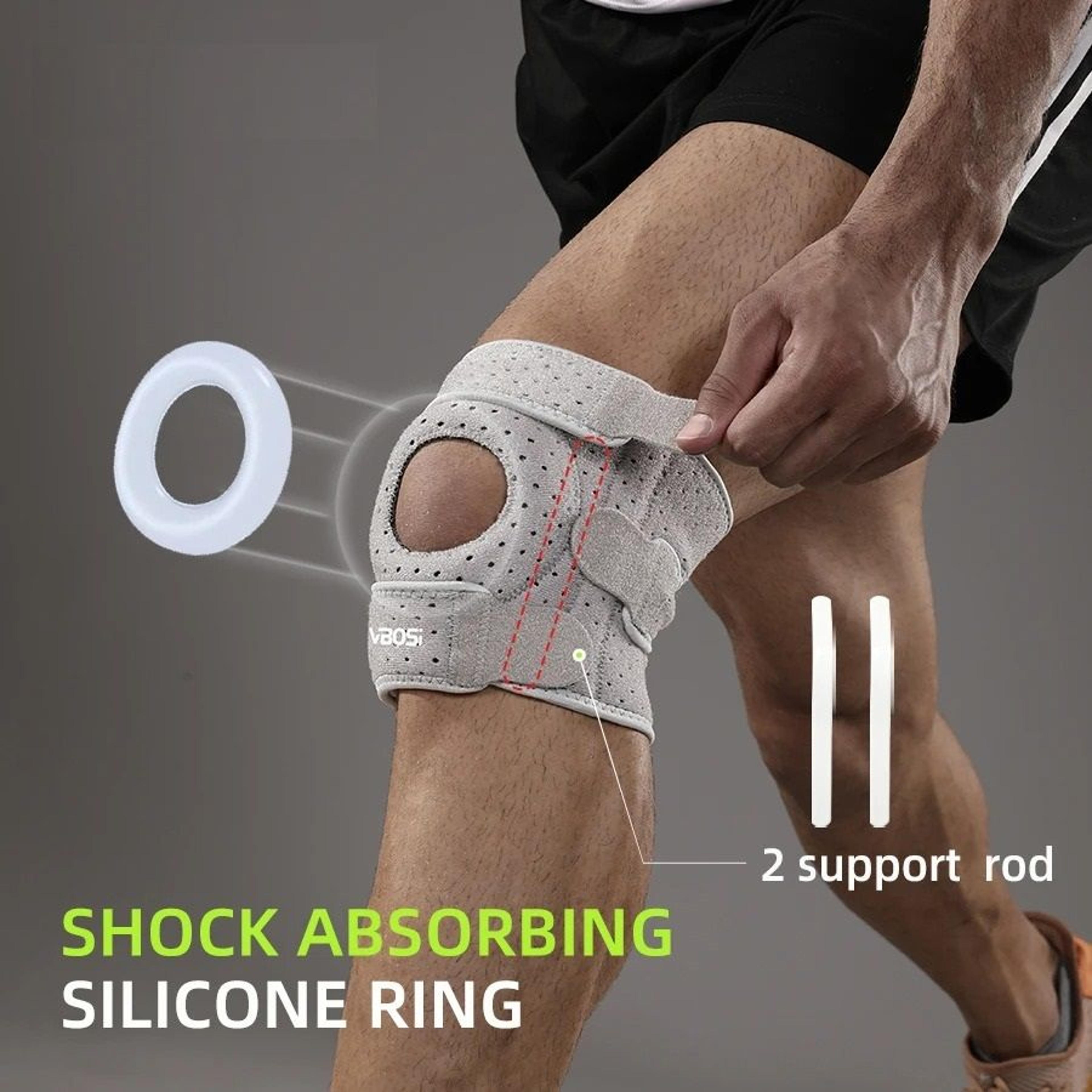 enhanced impact protection patellar support with integrated ventilation