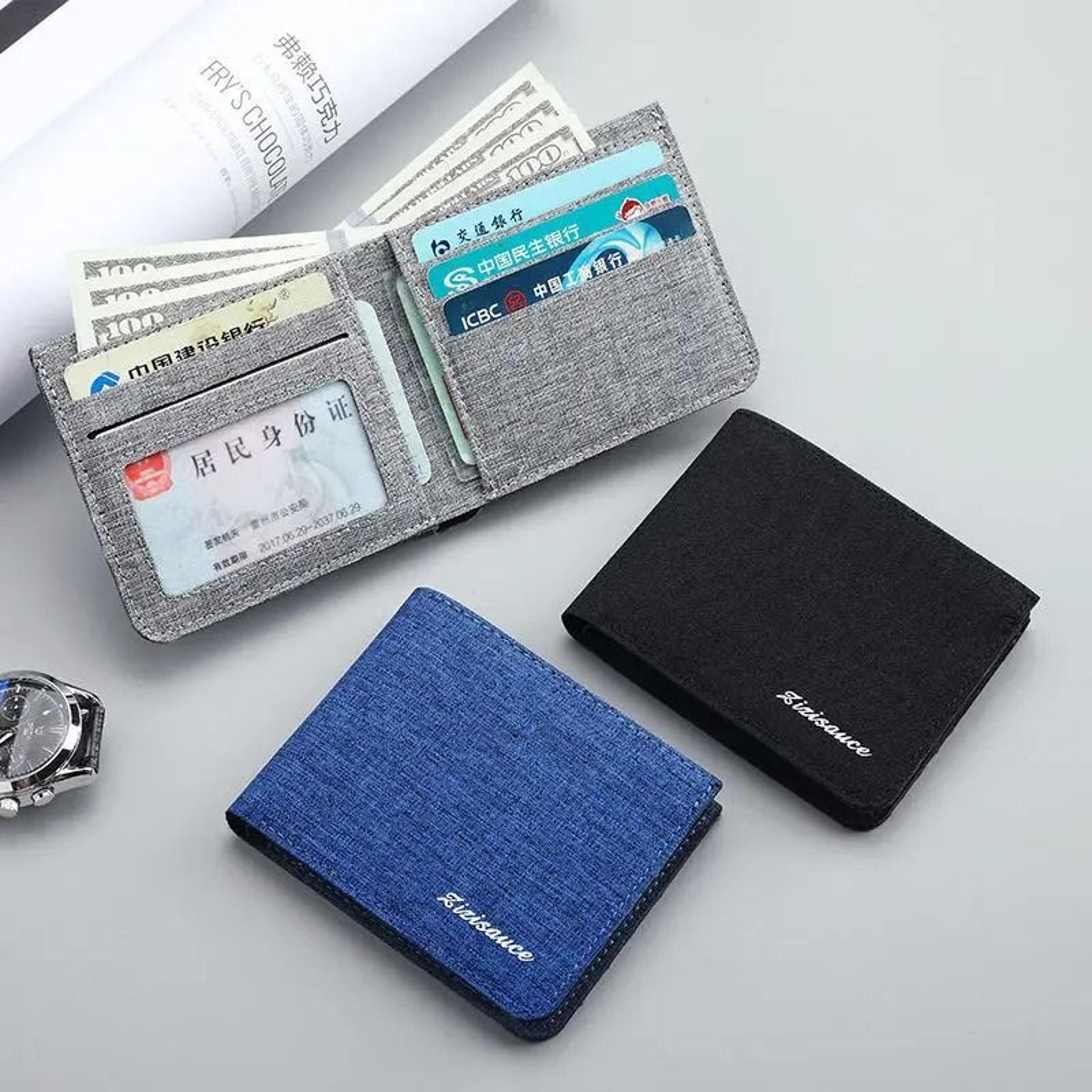 Slim Canvas Bi Fold Wallet 1