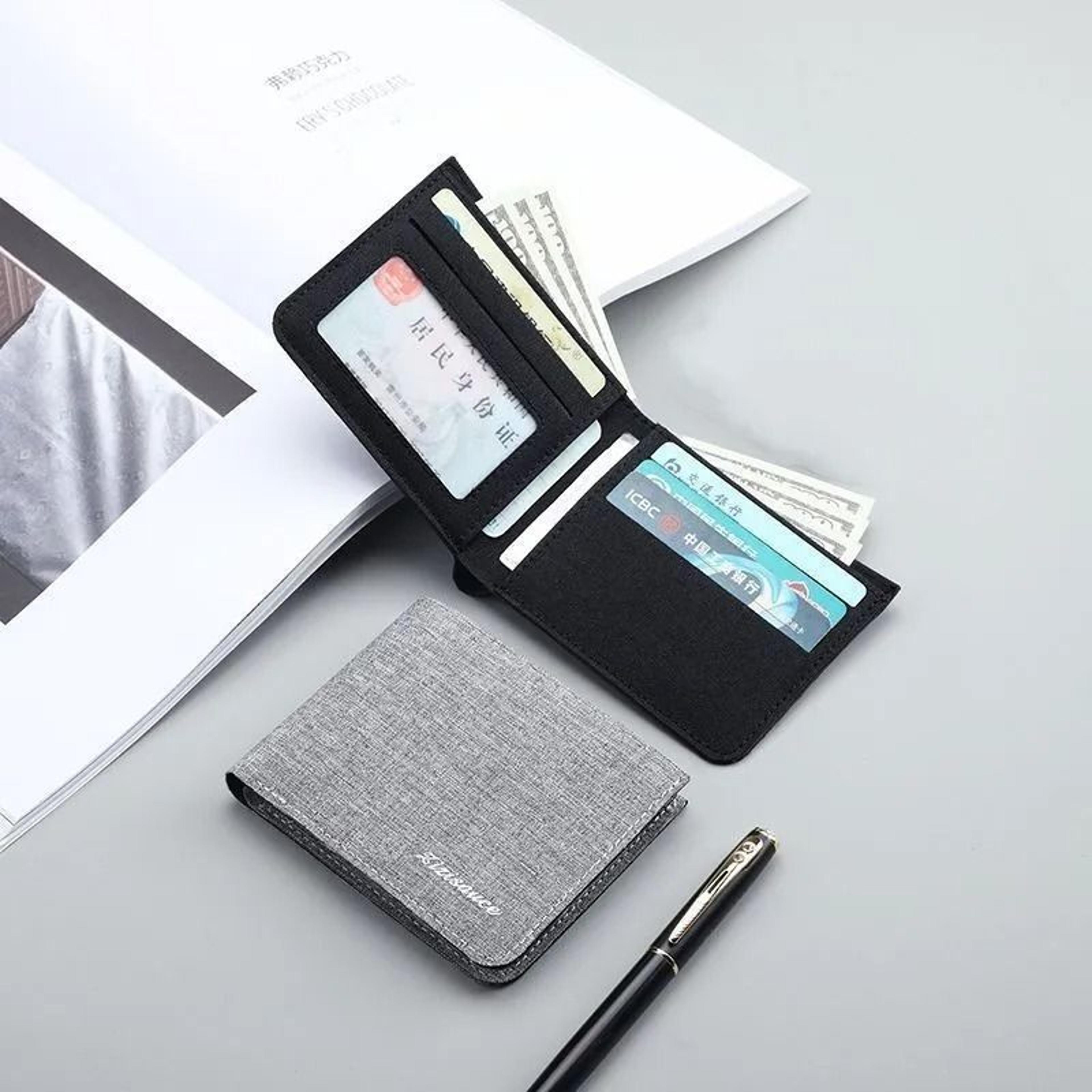 Slim Canvas Bi Fold Wallet 3