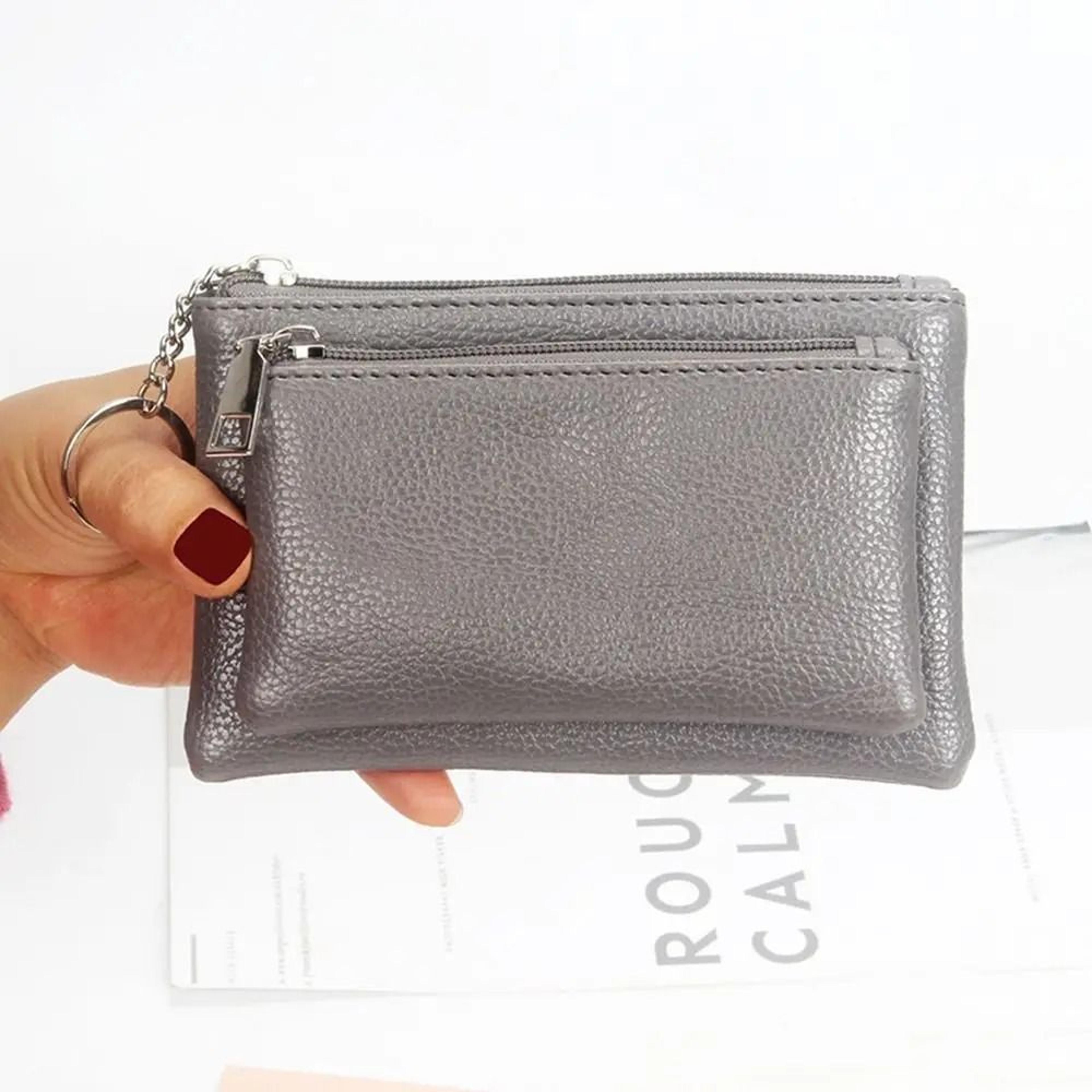 Elegant Lychee Pattern Slim Zipper Wallet 12