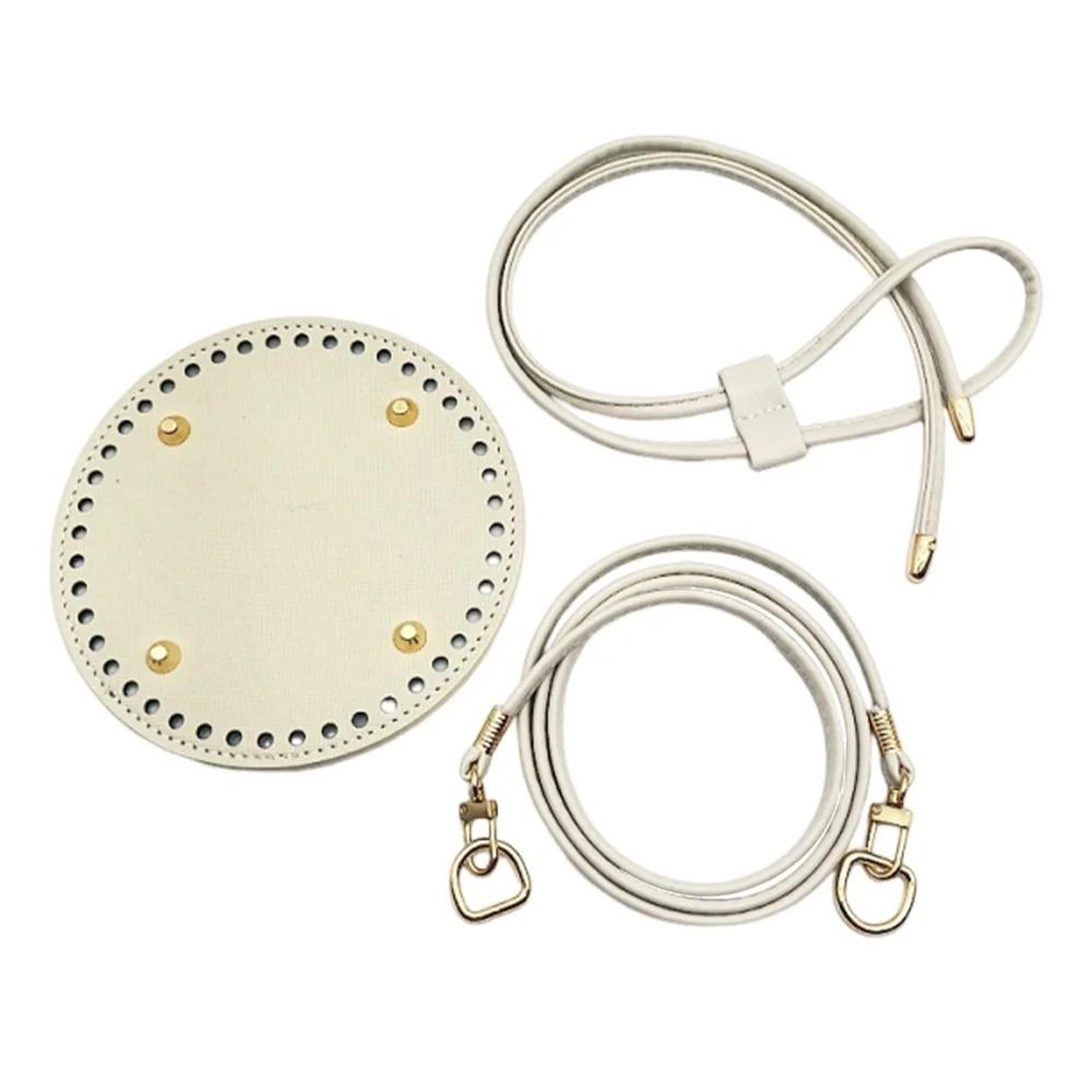 DIY Round PU Leather Crochet Bag Set 8