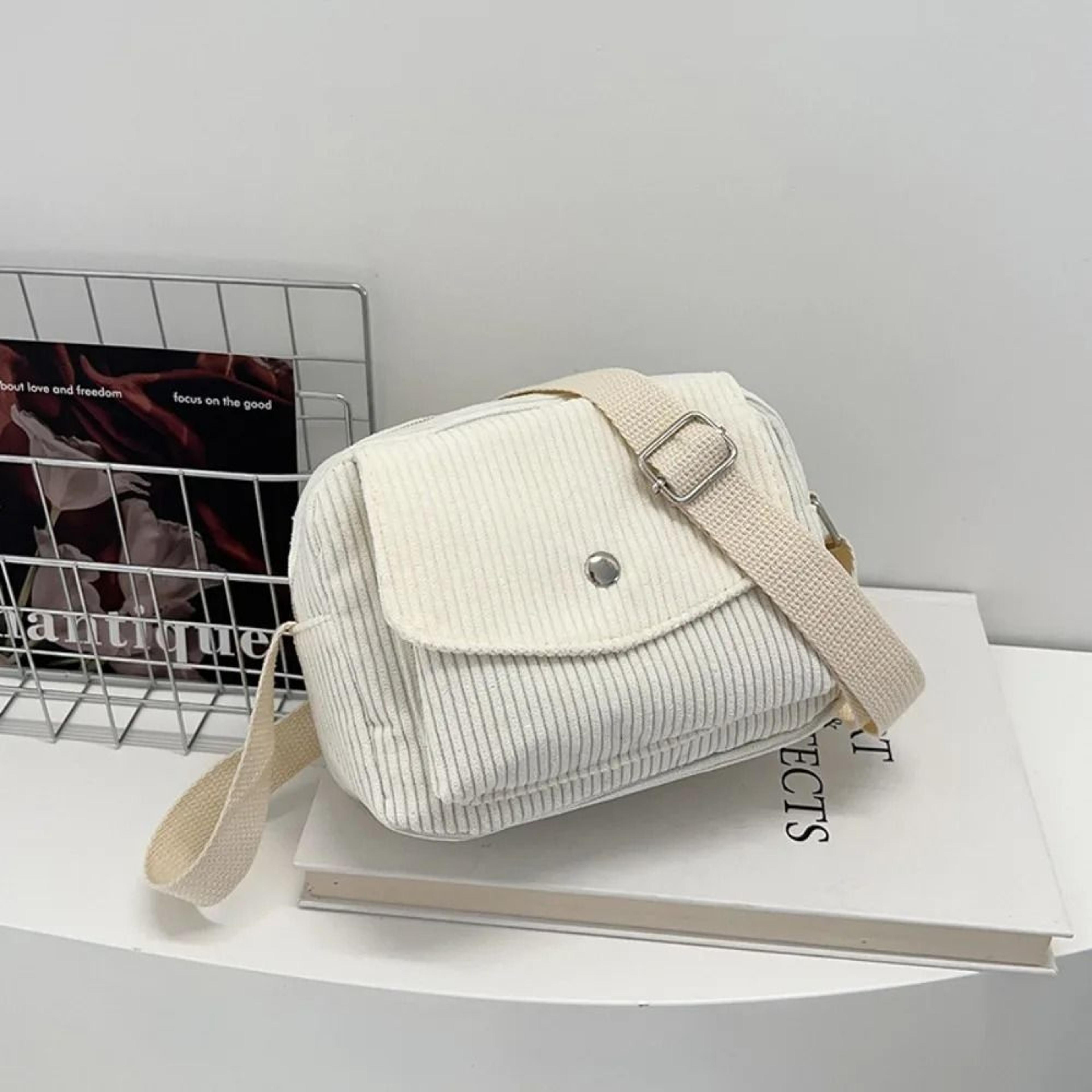 Simple Square Corduroy Crossbody Bag 9