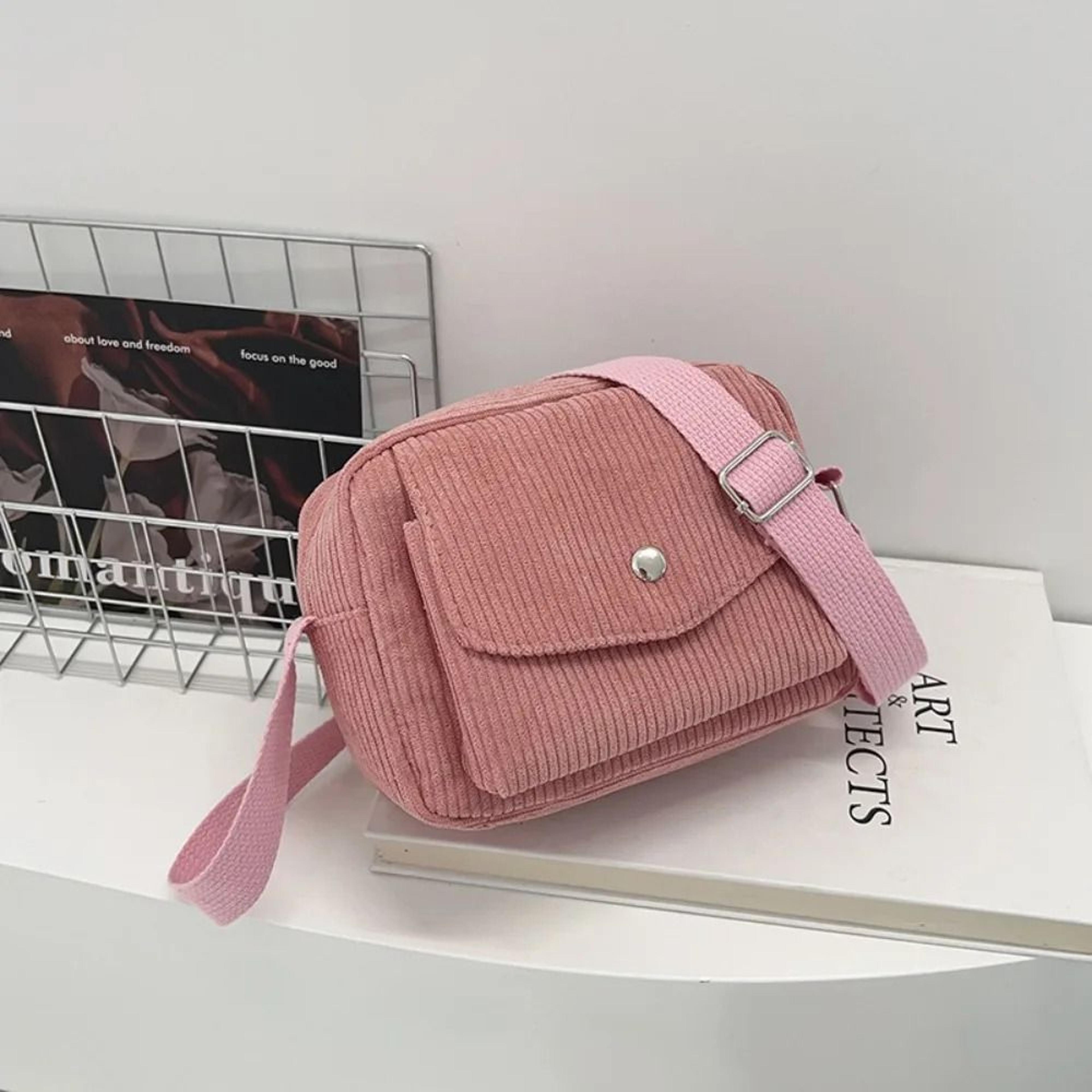 Simple Square Corduroy Crossbody Bag 8