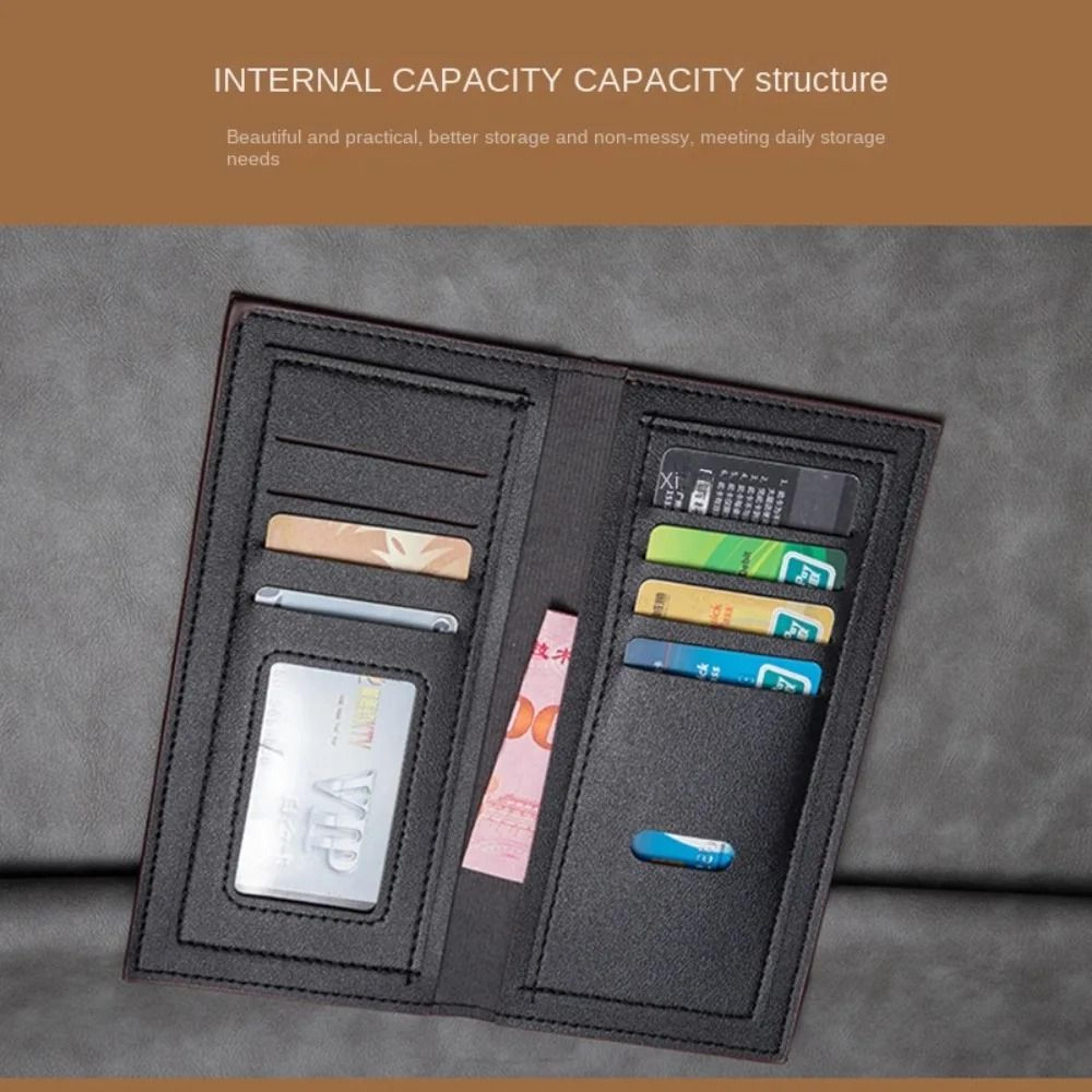 Professional Ultra Slim Long PU Leather Wallet 4