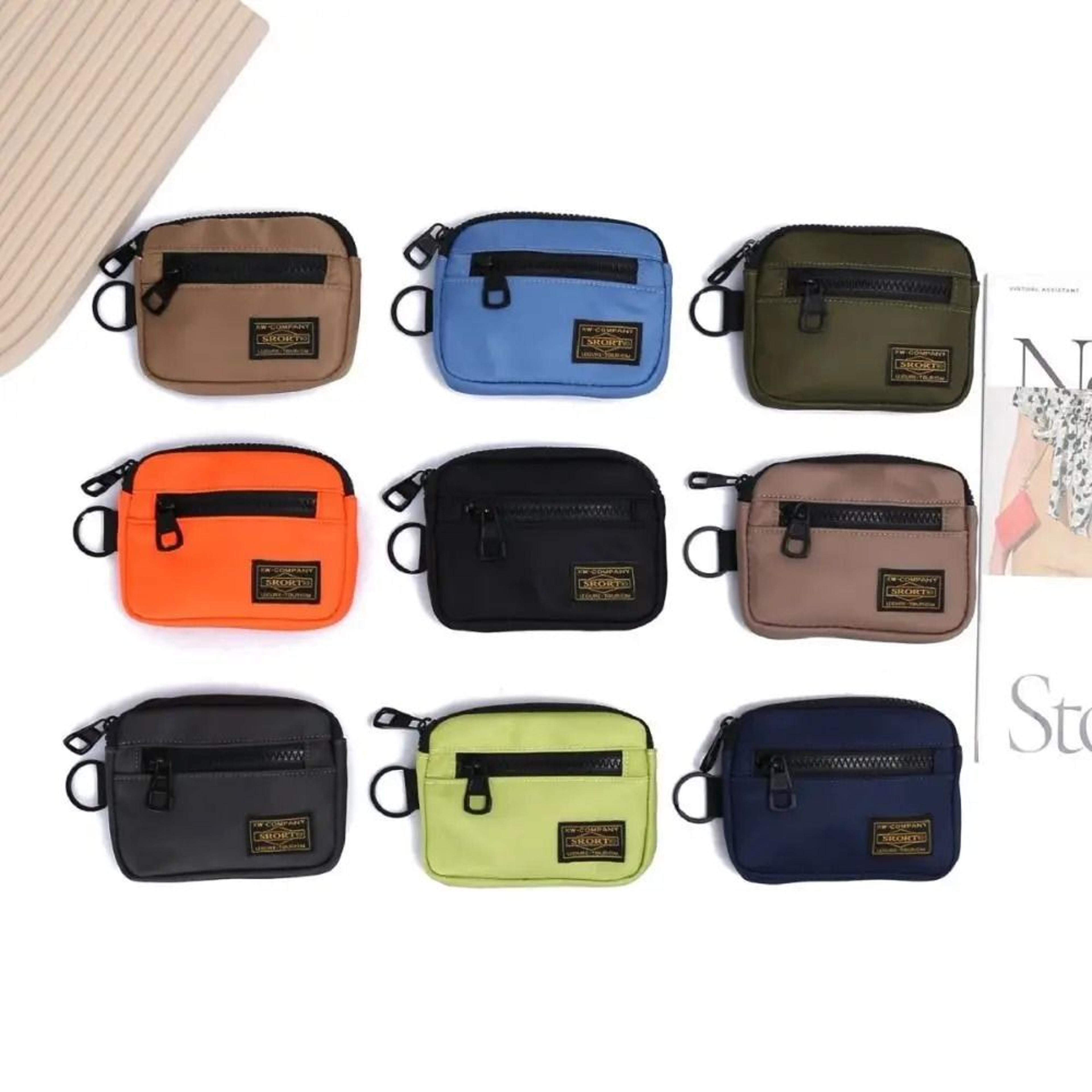 casual retro canvas mini zipper pouch
