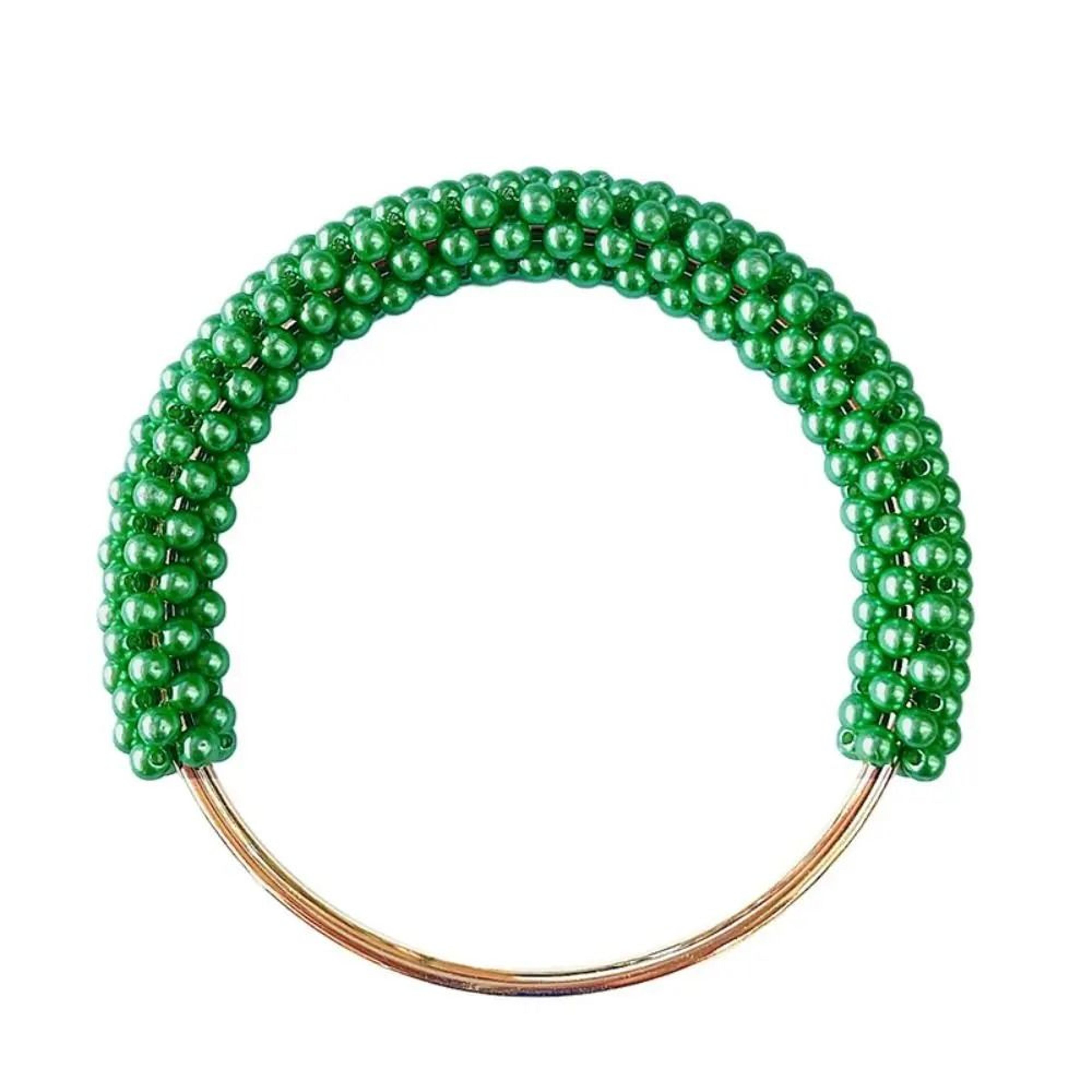 DIY Exquisite Pearl And Beaded Round Bag Handle 9