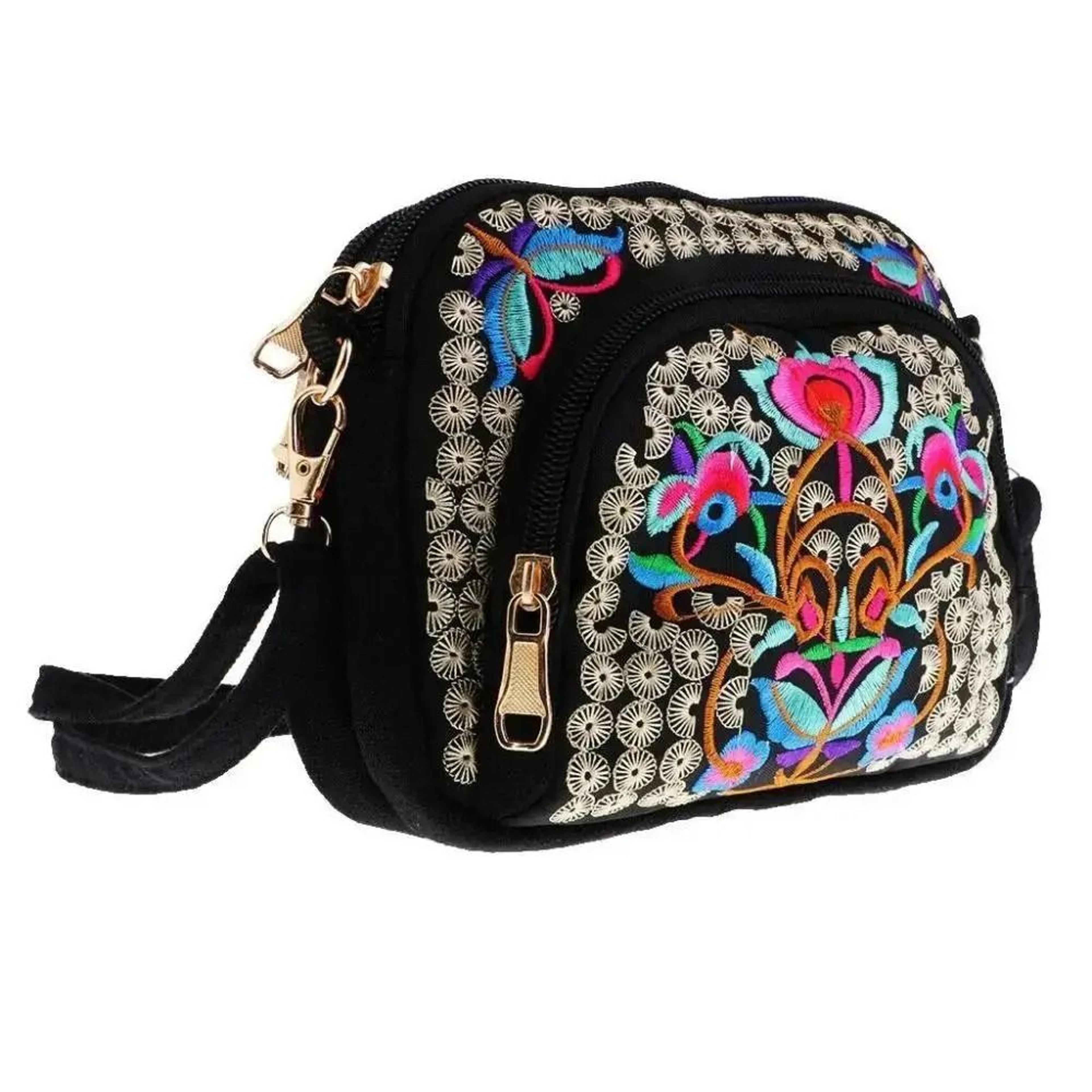 Ethnic Style Floral Embroidered Crossbody Bag 2