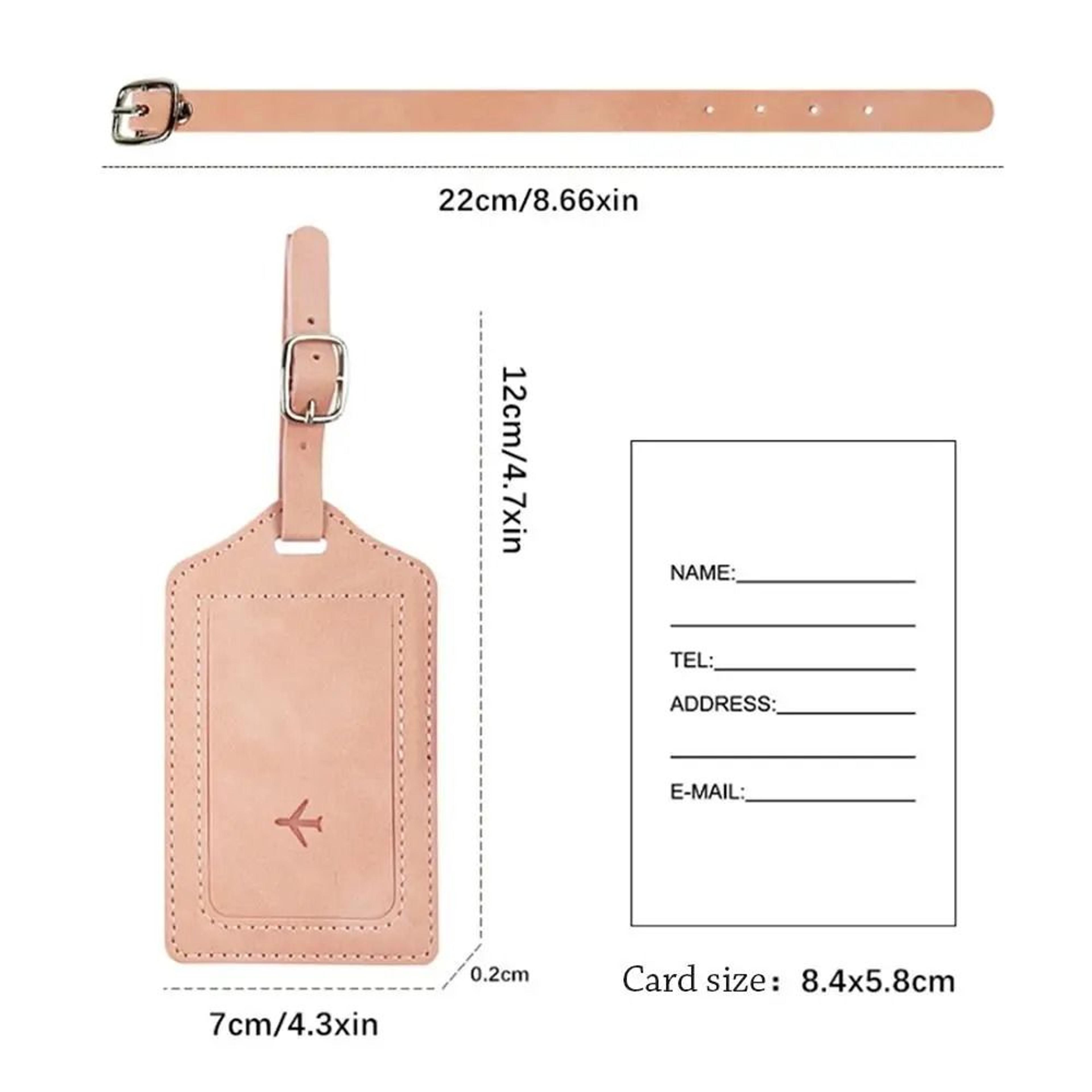 Portable Leather Luggage And Suitcase ID Tag 5