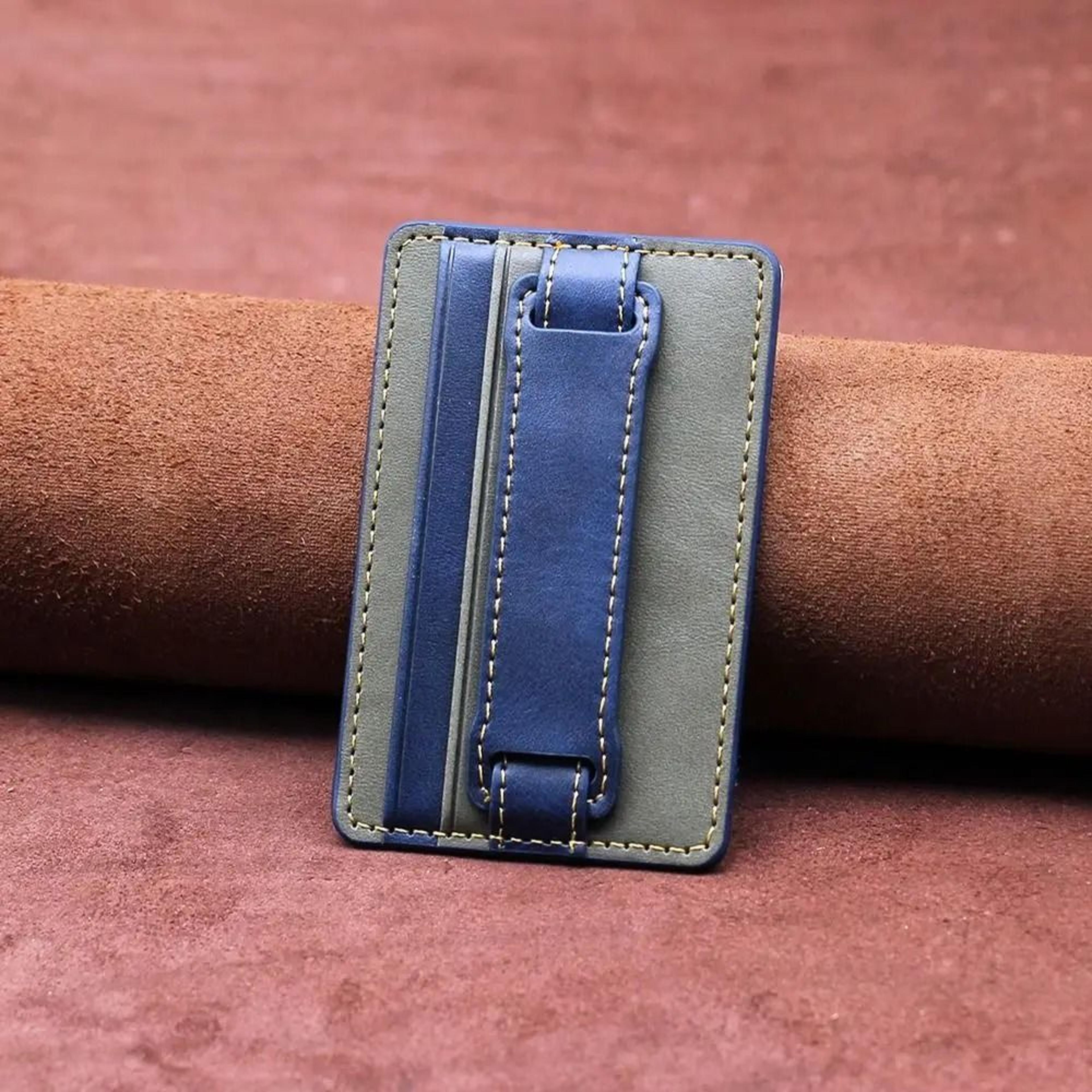 Adhesive Phone Wallet With Integrated Grip Strap 3