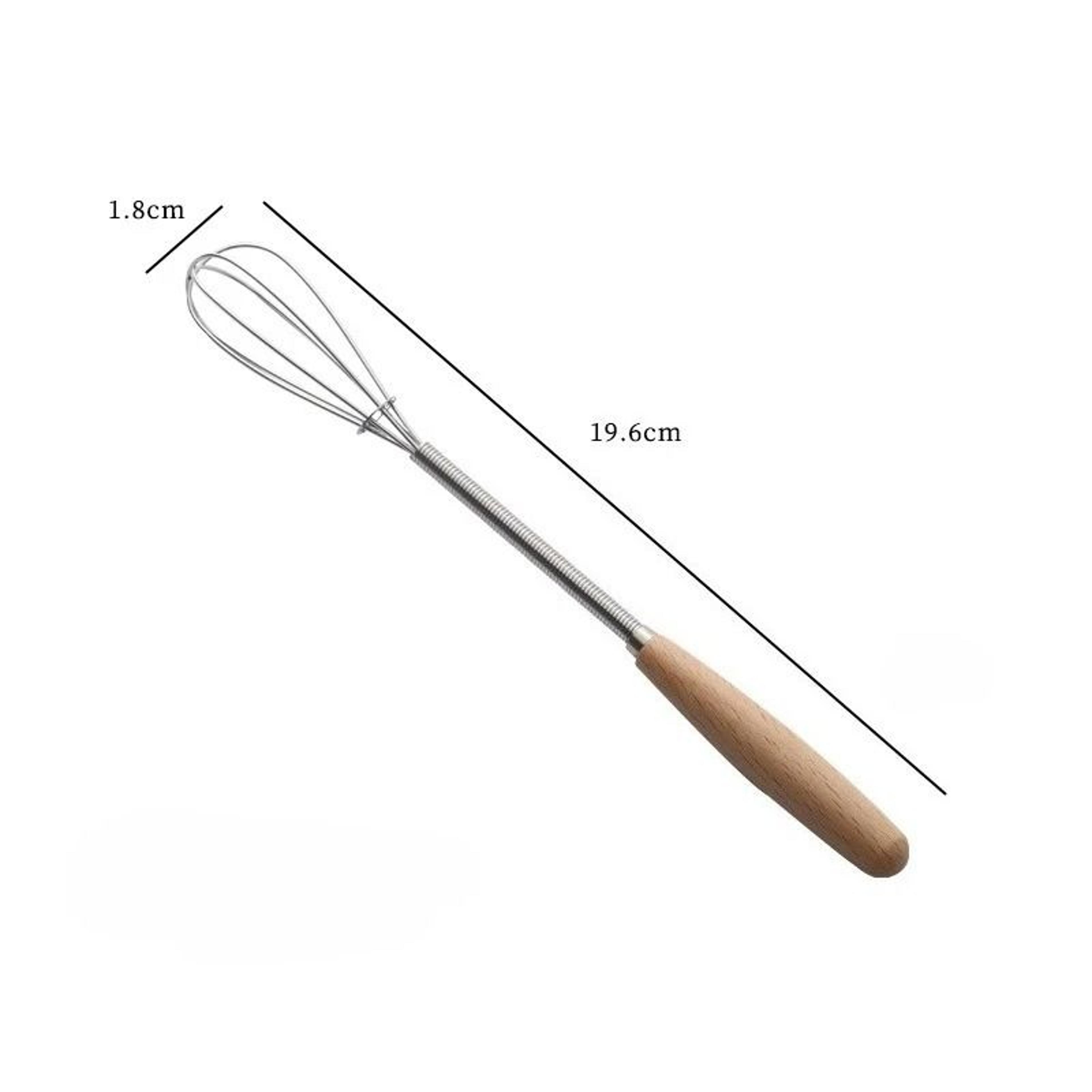 Mini Stainless Steel Whisk With Solid Wood Handle 5