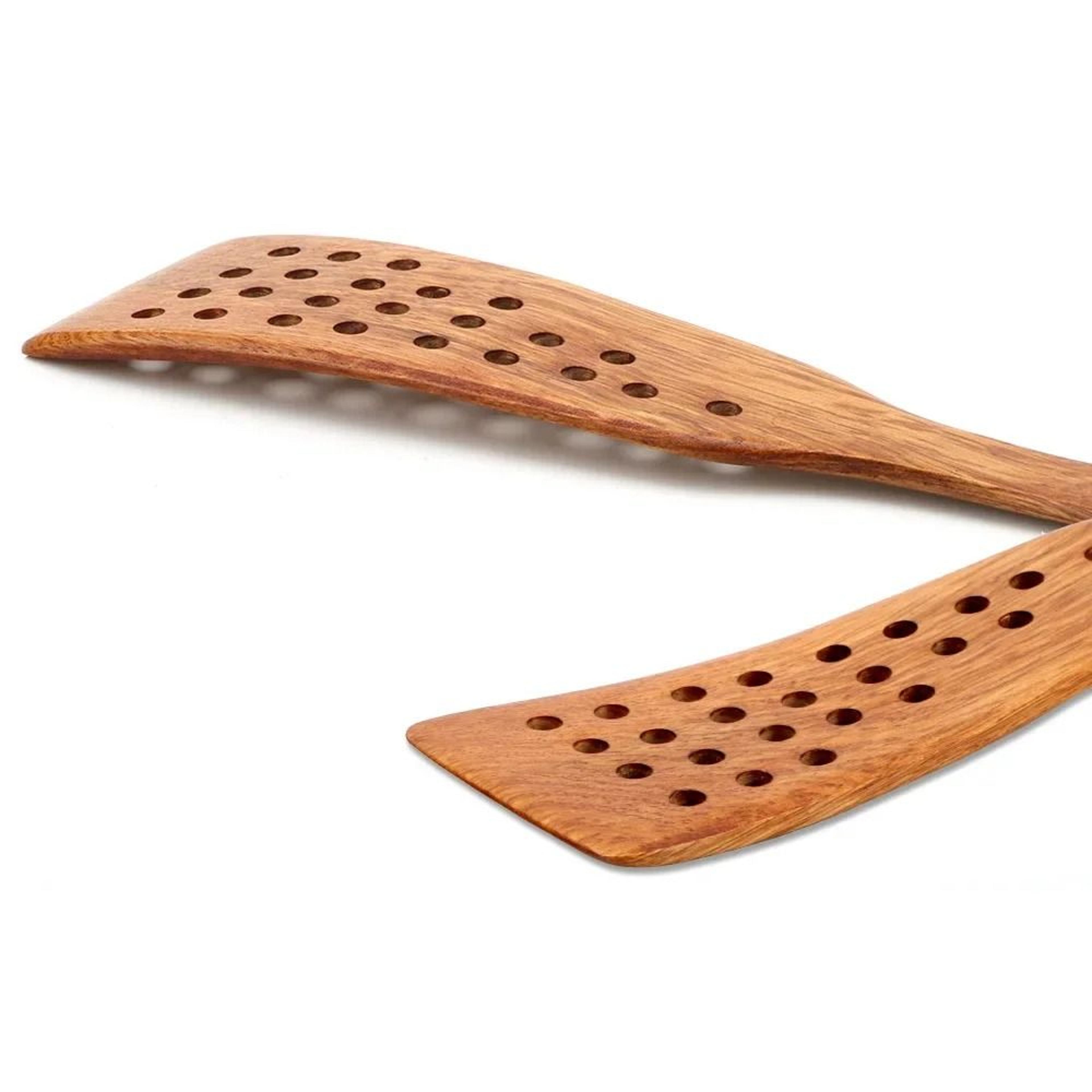 Wooden Frying Shovel And Slotted Steak Spatula 3