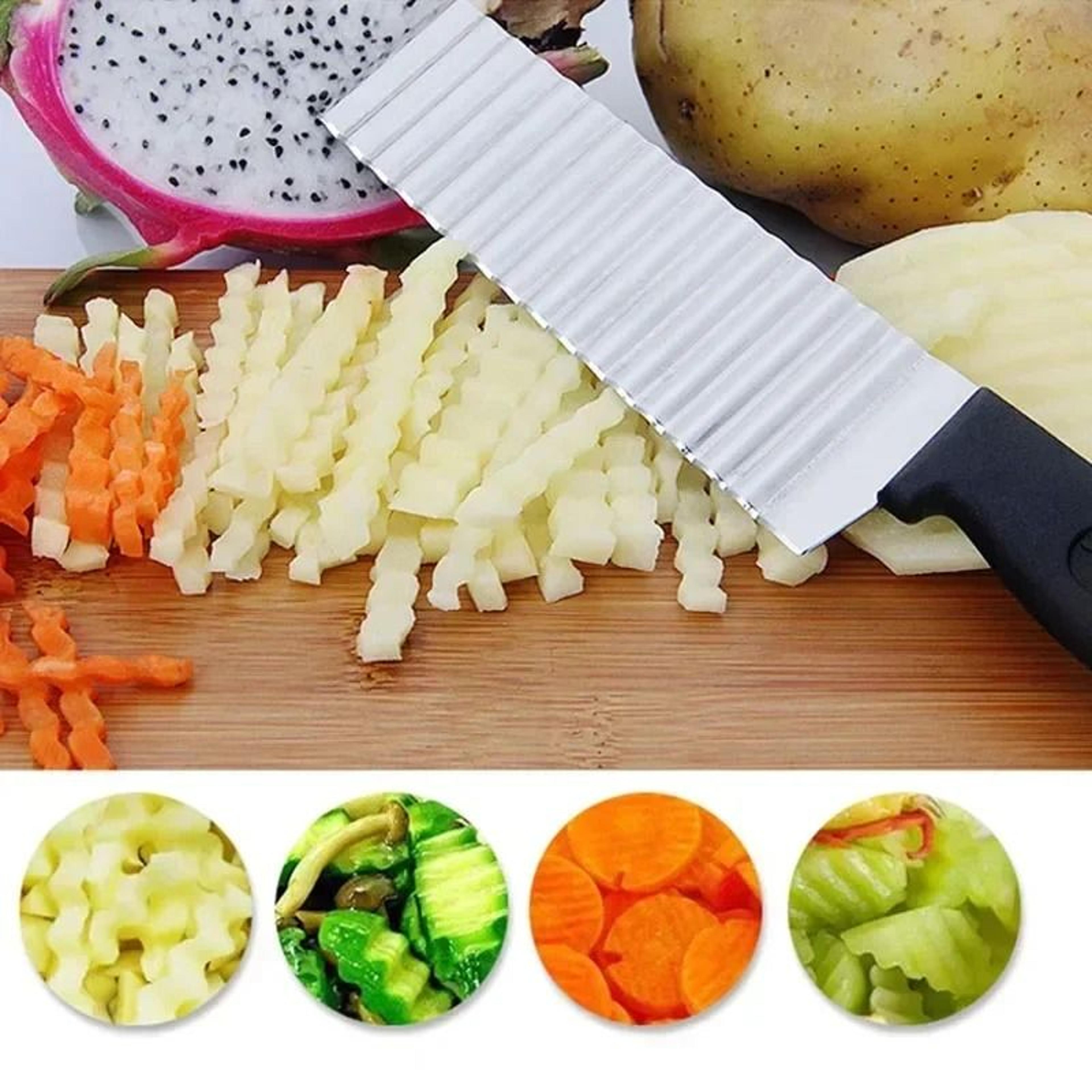 stainless steel wavy crinkle slicer