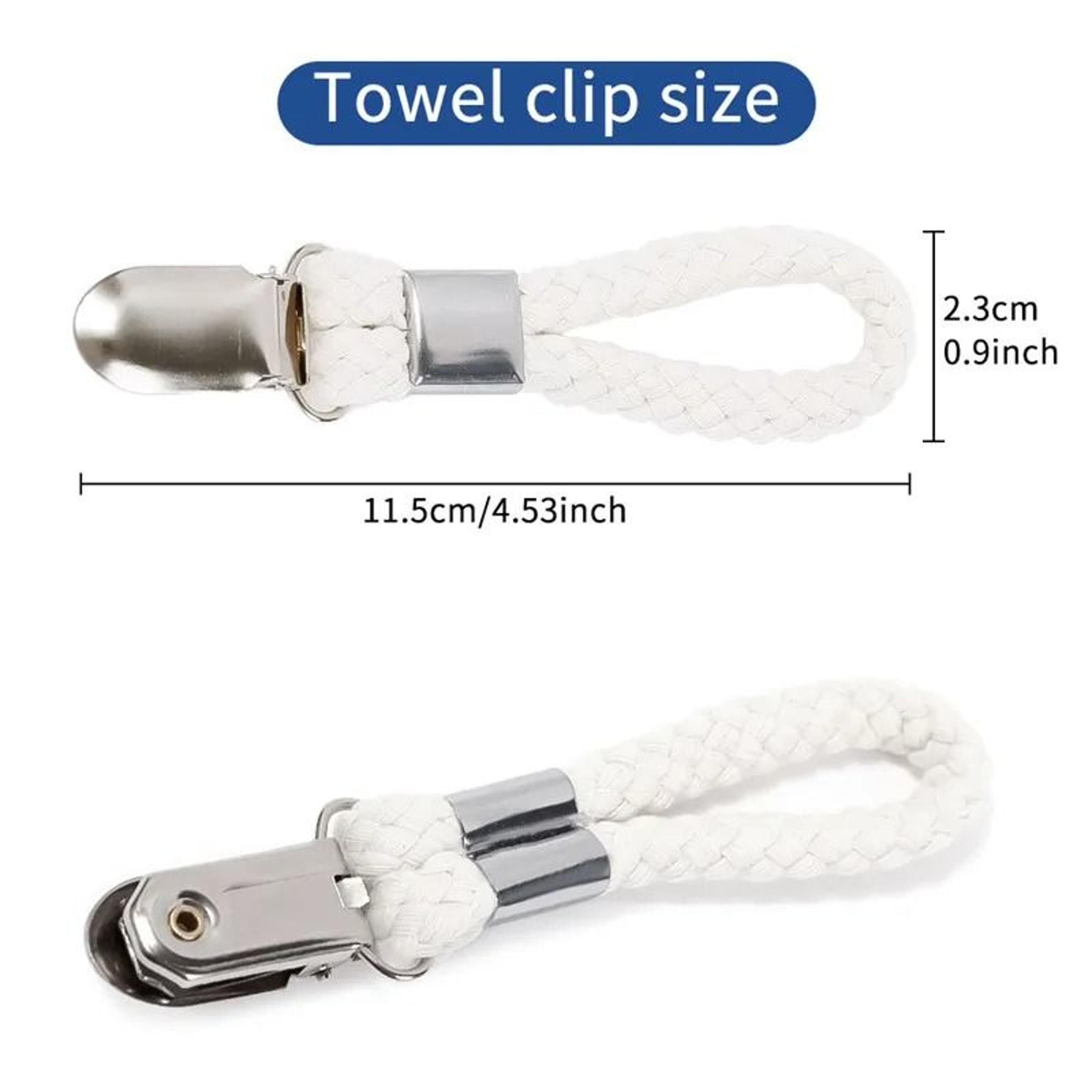 5 Piece Cotton And Stainless Steel Towel Clips 4