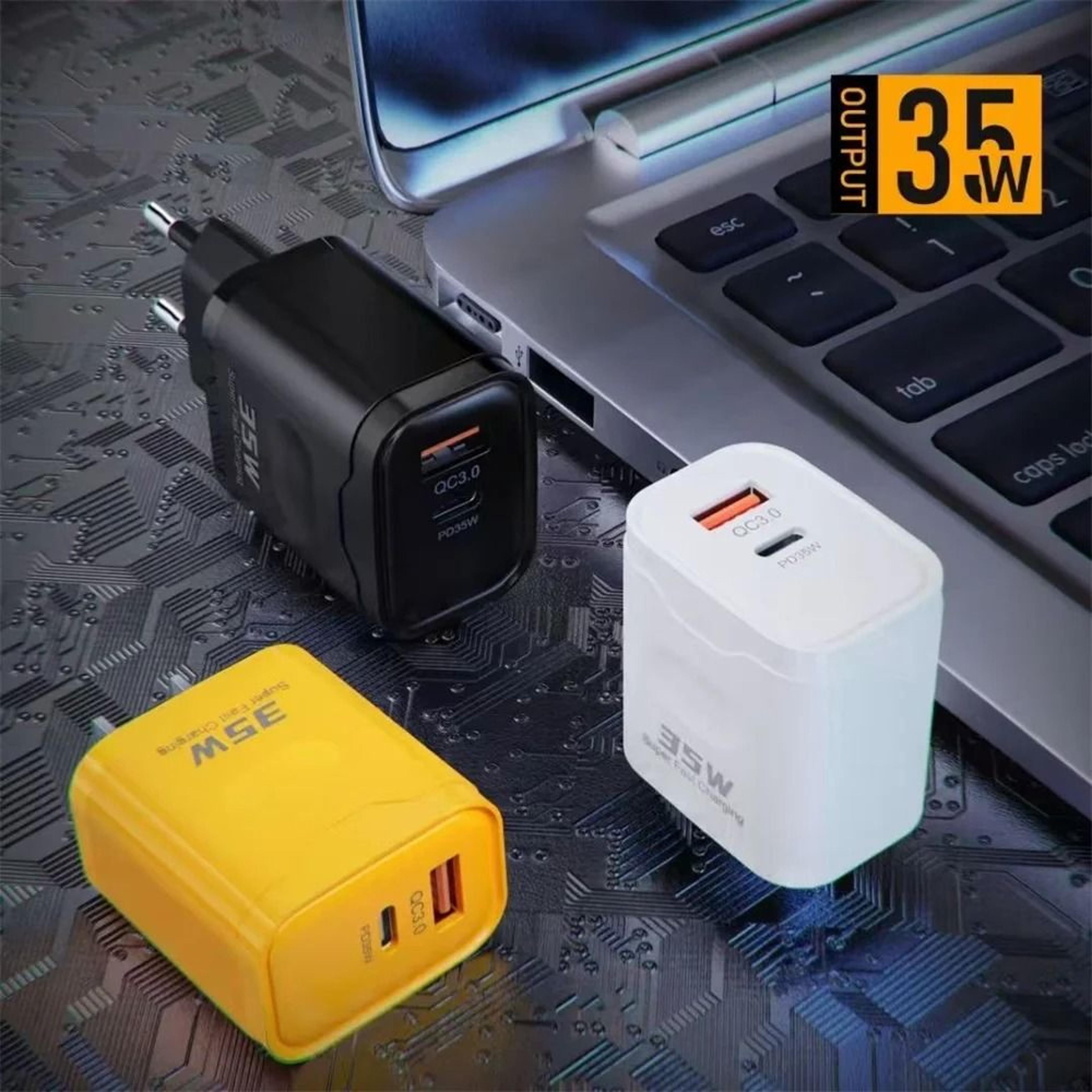 35w dual port power delivery wall charger