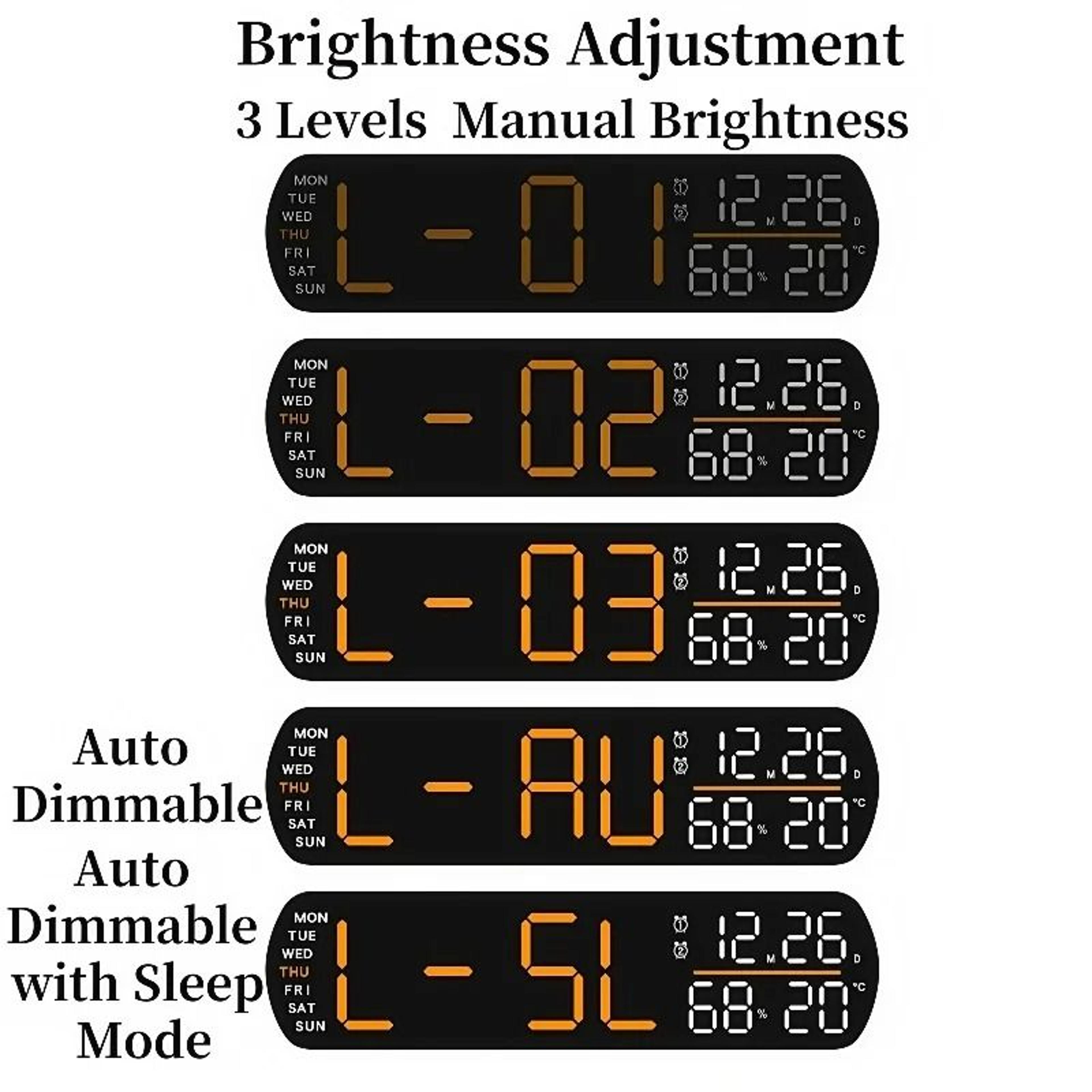 Modern Multifunctional LED Digital Alarm Clock 4
