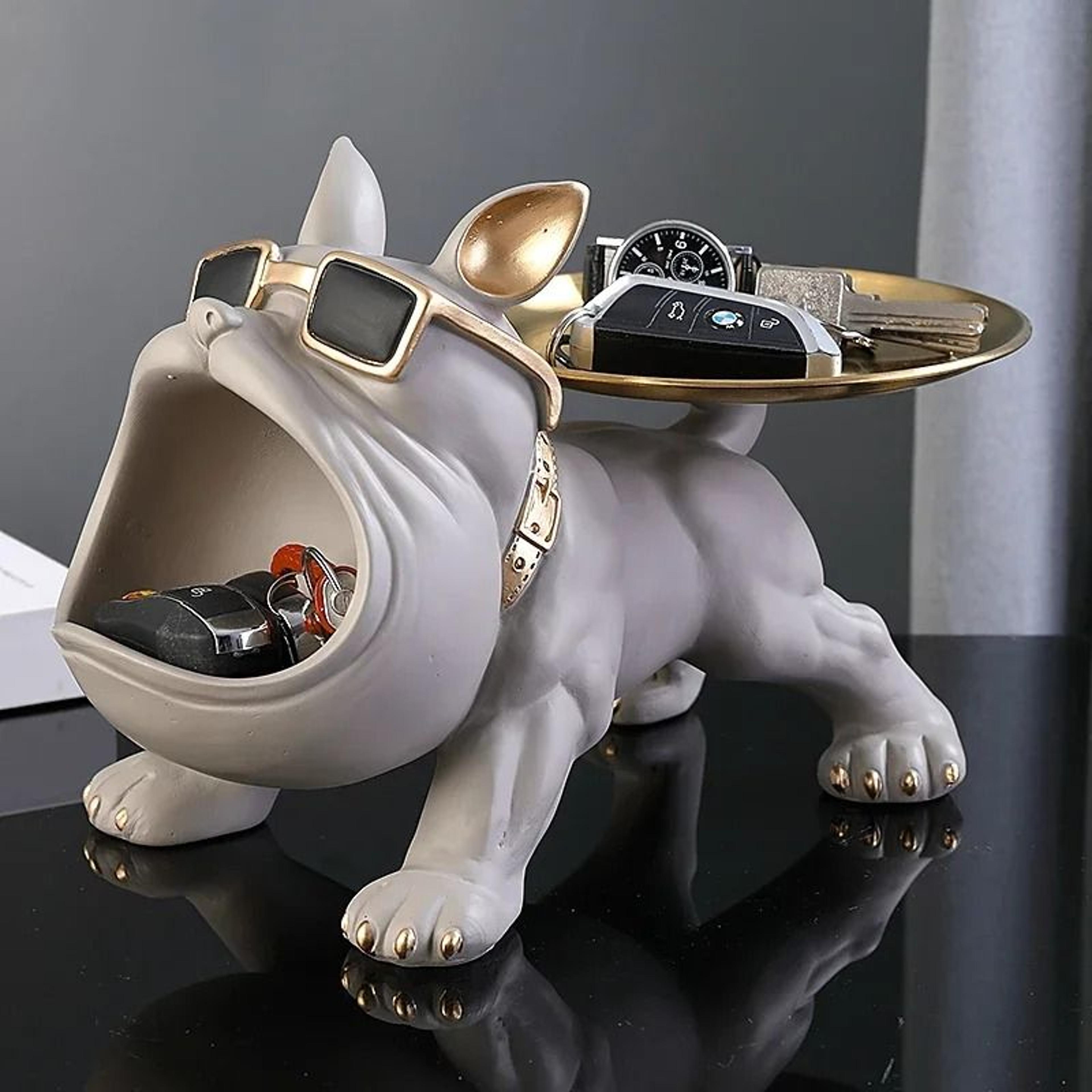 Modern Bulldog Figurine Storage Sculpture And Home Ornament 1