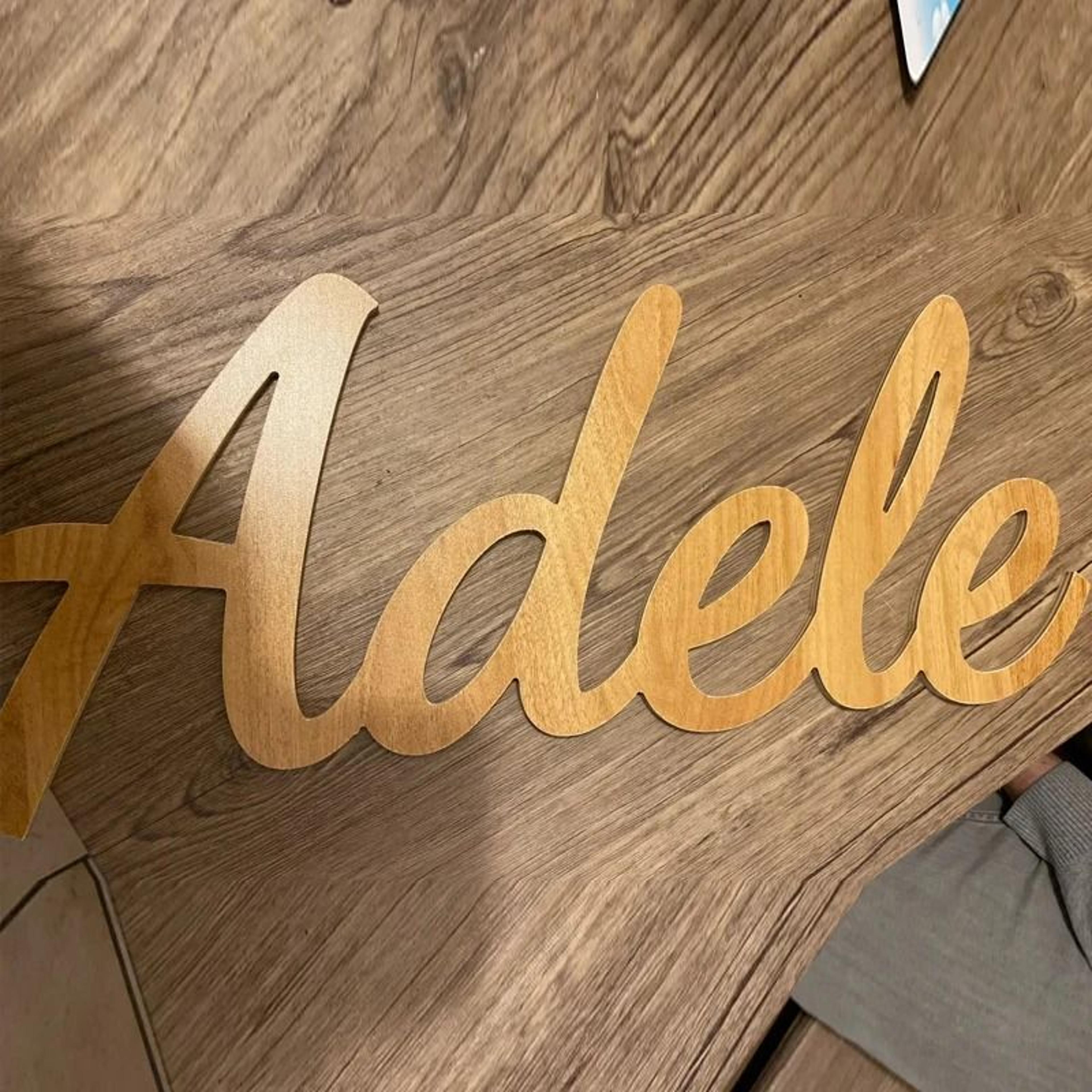 Custom Script Wooden Name Sign For Nursery And Home Decor 4
