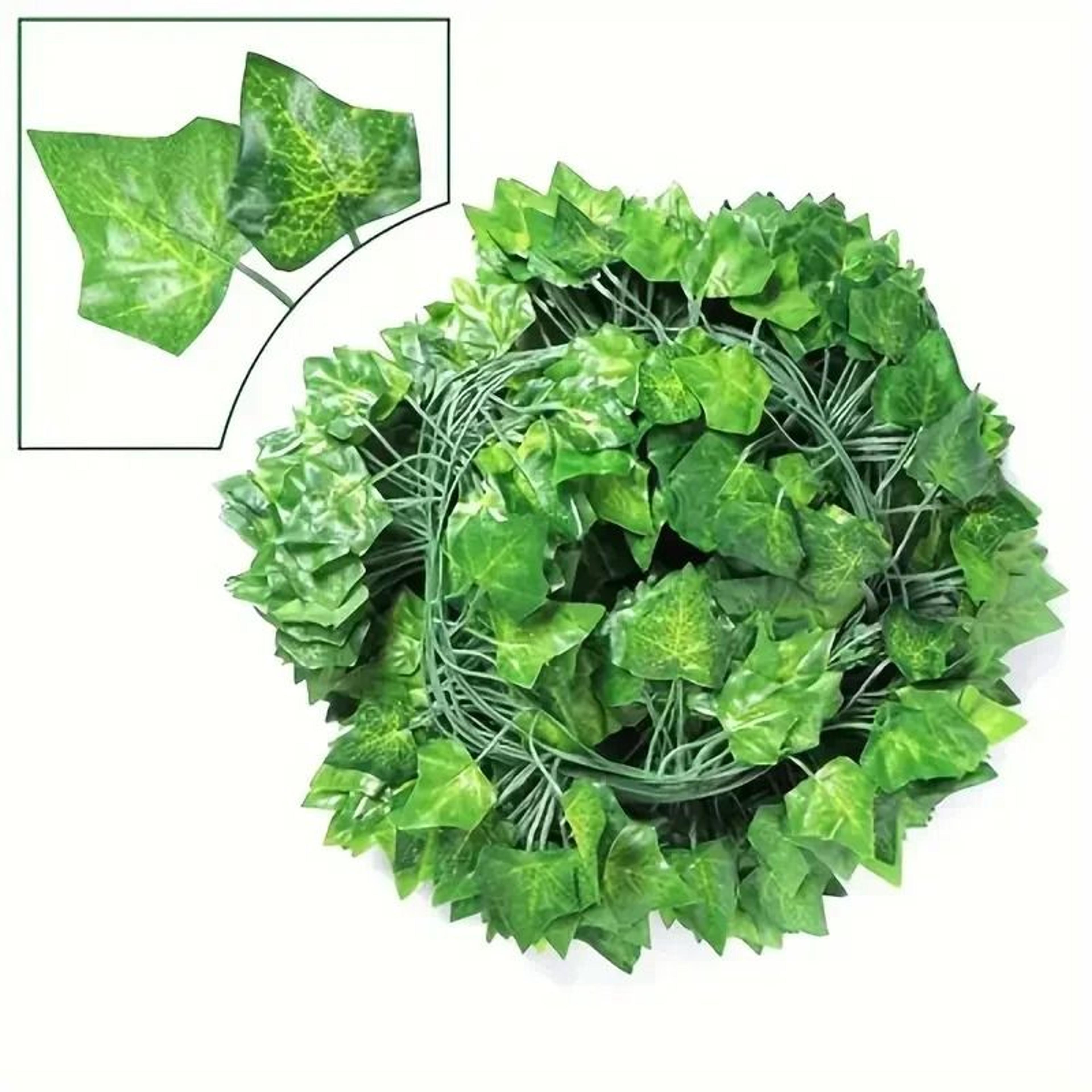 Naturalistic Artificial Green Ivy Rattan And Hanging Leaf Garland 7