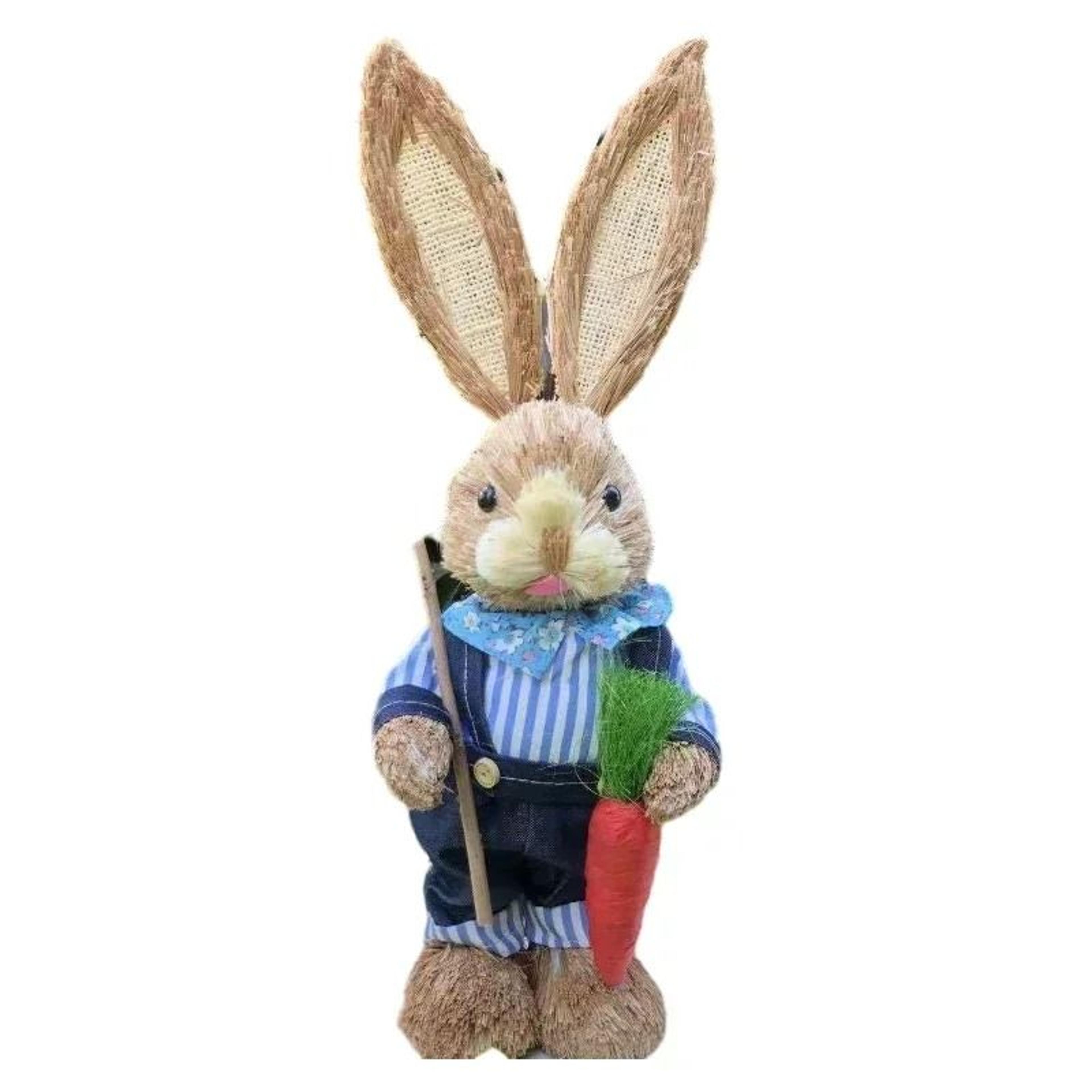 Handcrafted Standing Easter Bunny Cattail Ornament 8