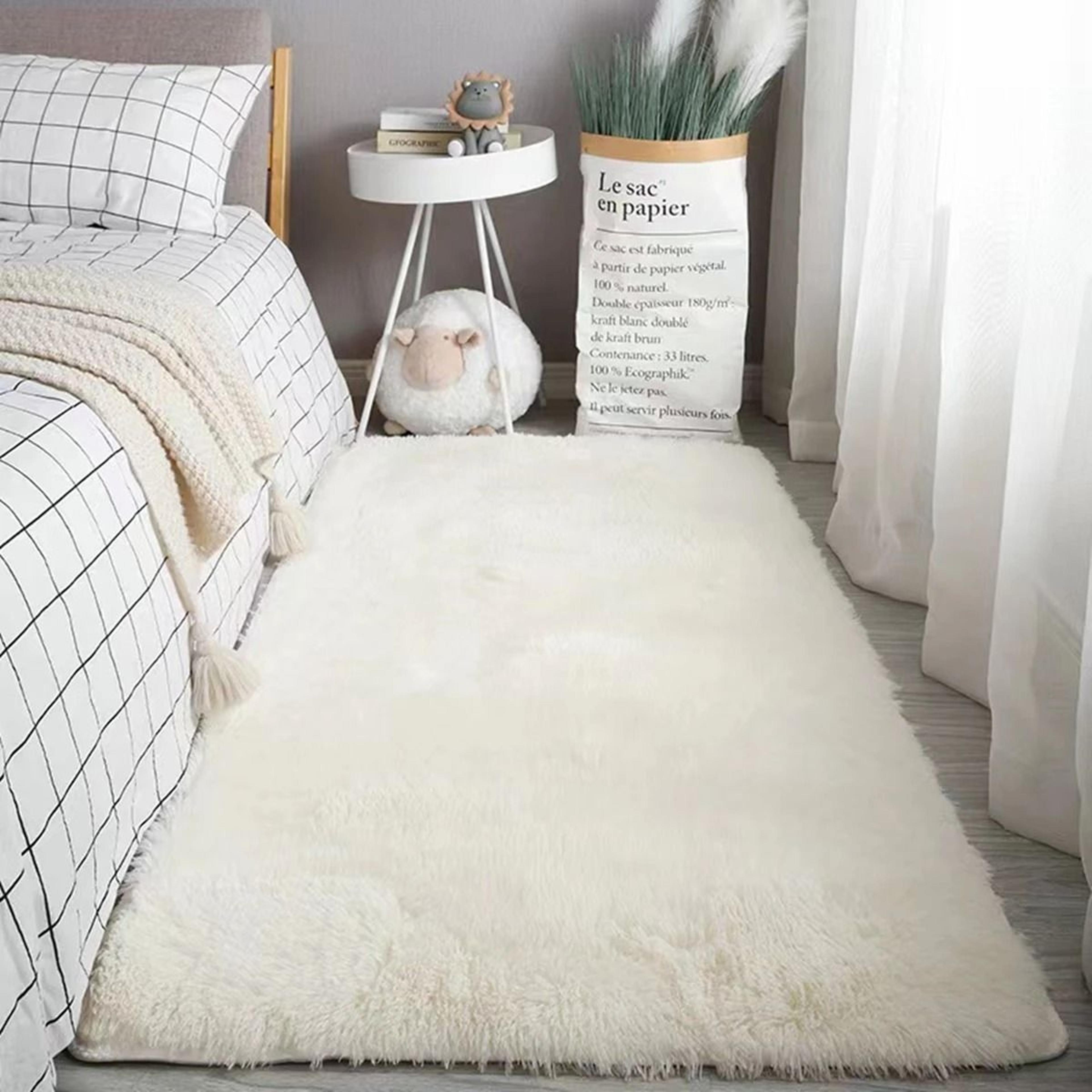 Plush TieDye Shaggy NonSlip Bedside Rug 6