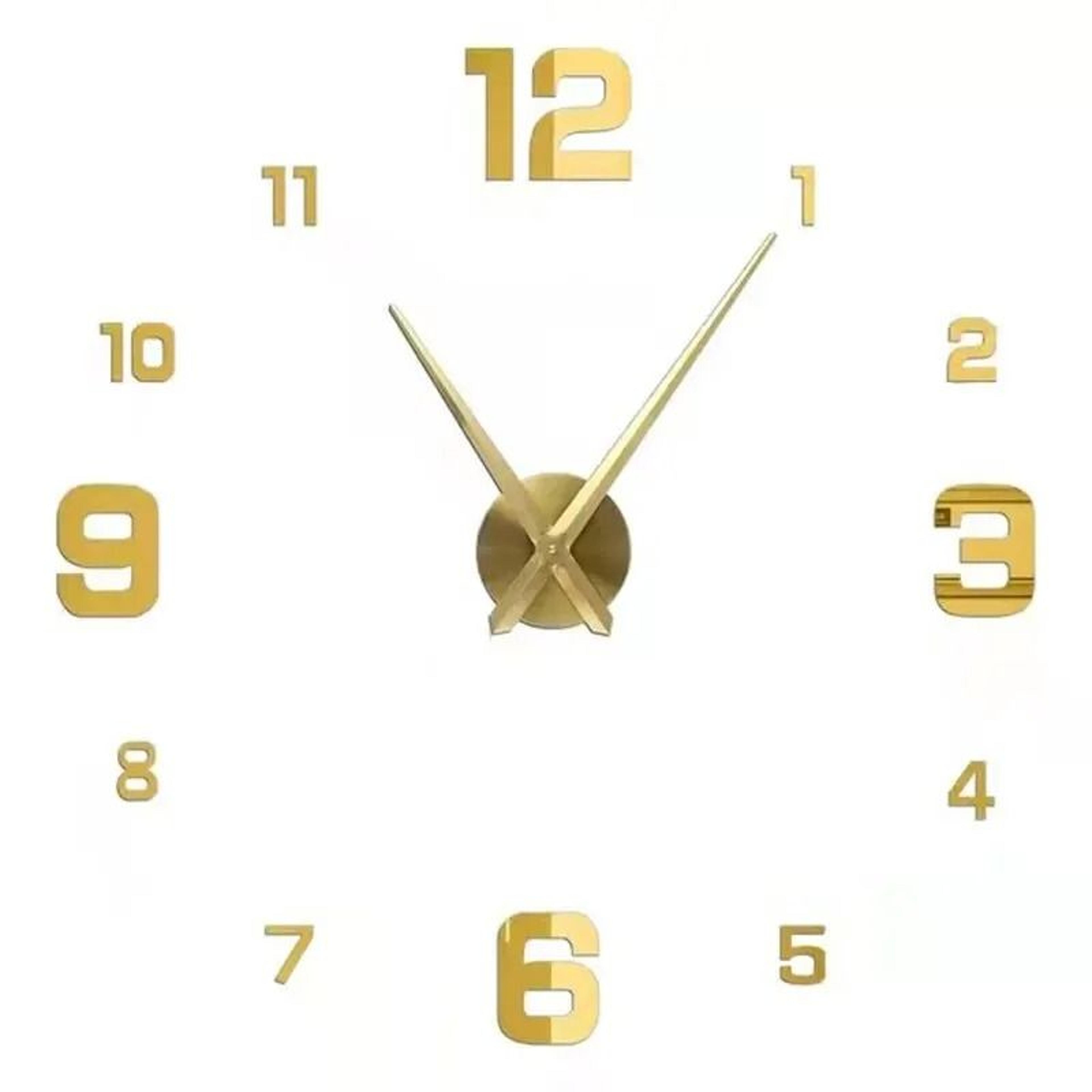 Contemporary 3D Oversized DIY Mirror Wall Clock 12