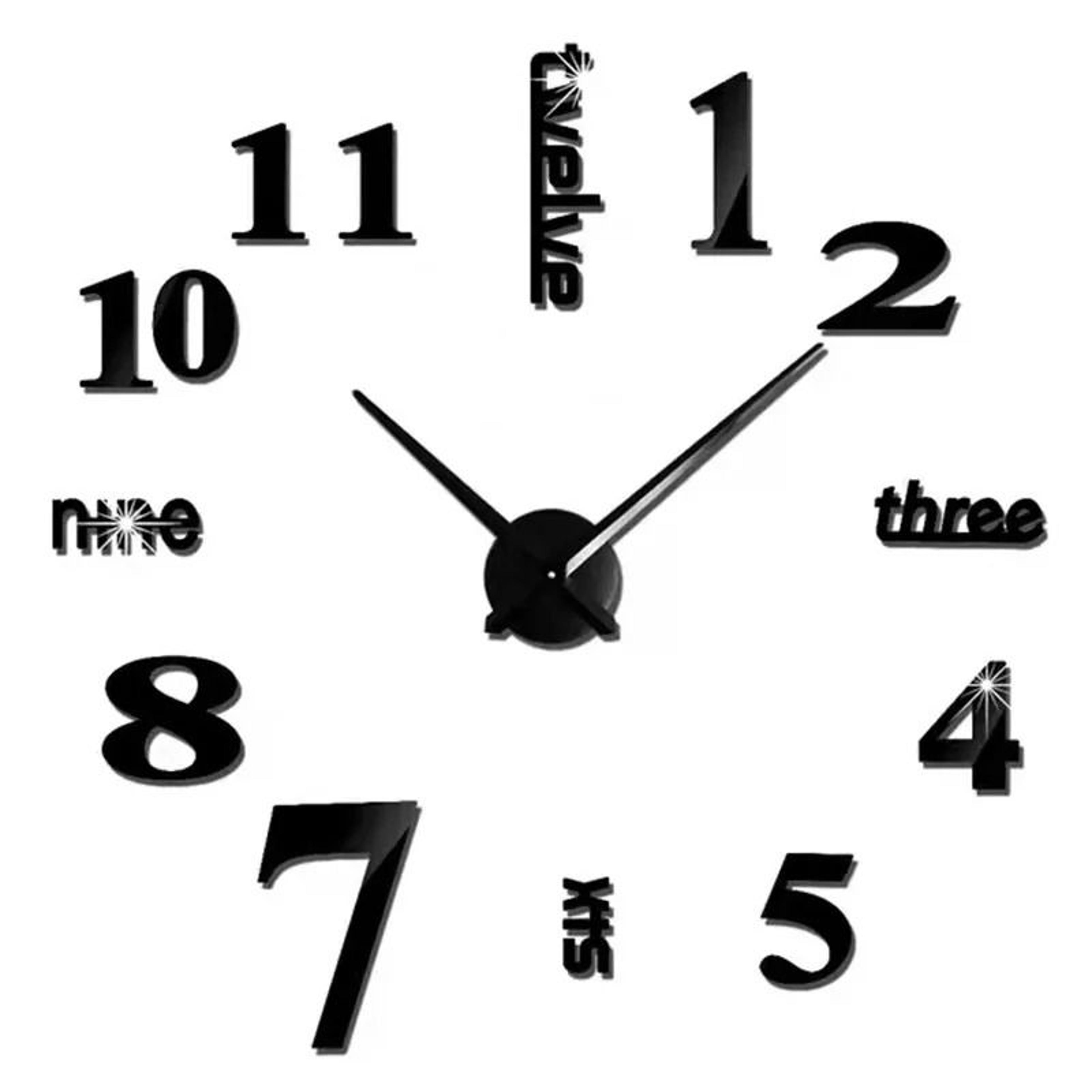 Contemporary 3D Oversized DIY Mirror Wall Clock 22