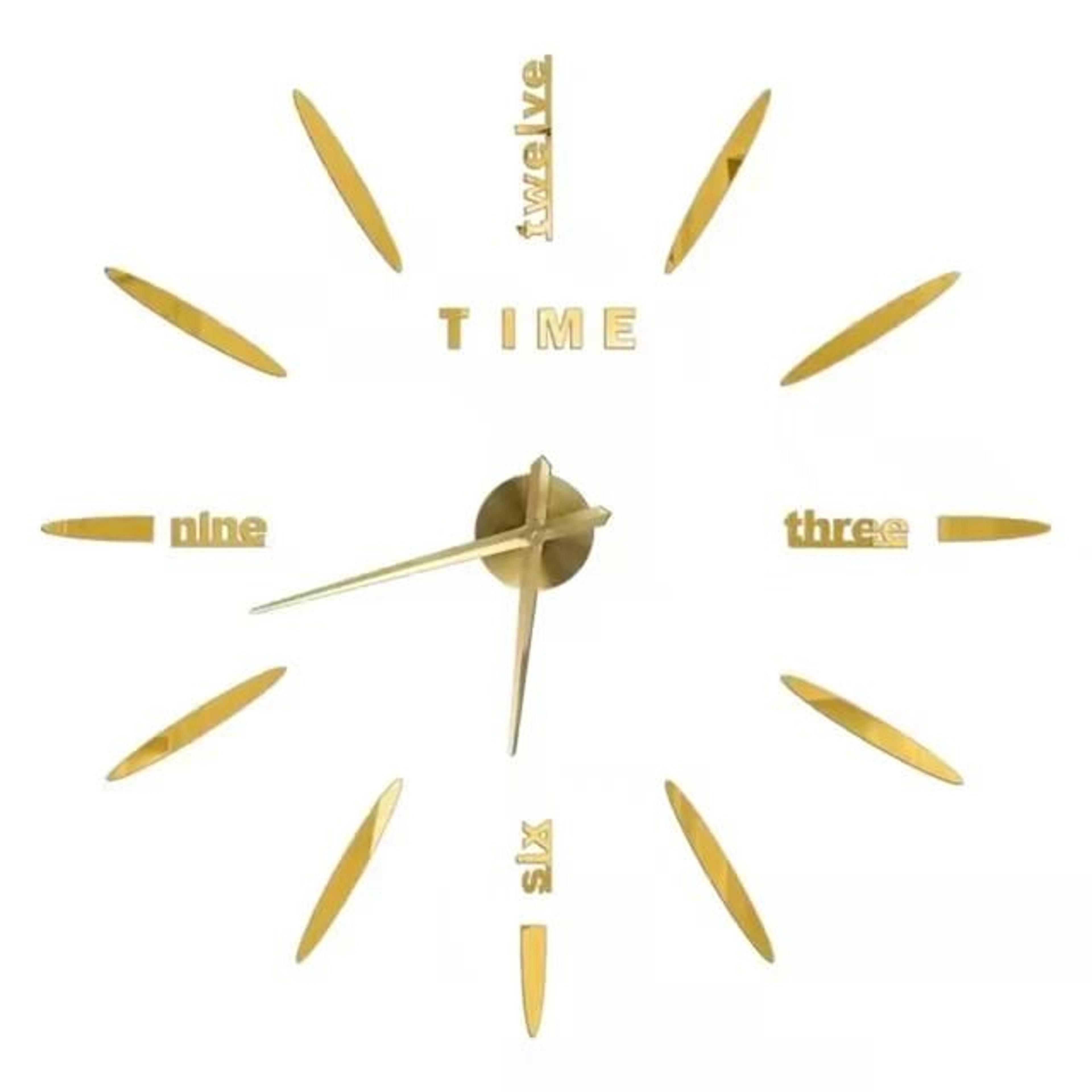 Contemporary 3D Oversized DIY Mirror Wall Clock 27