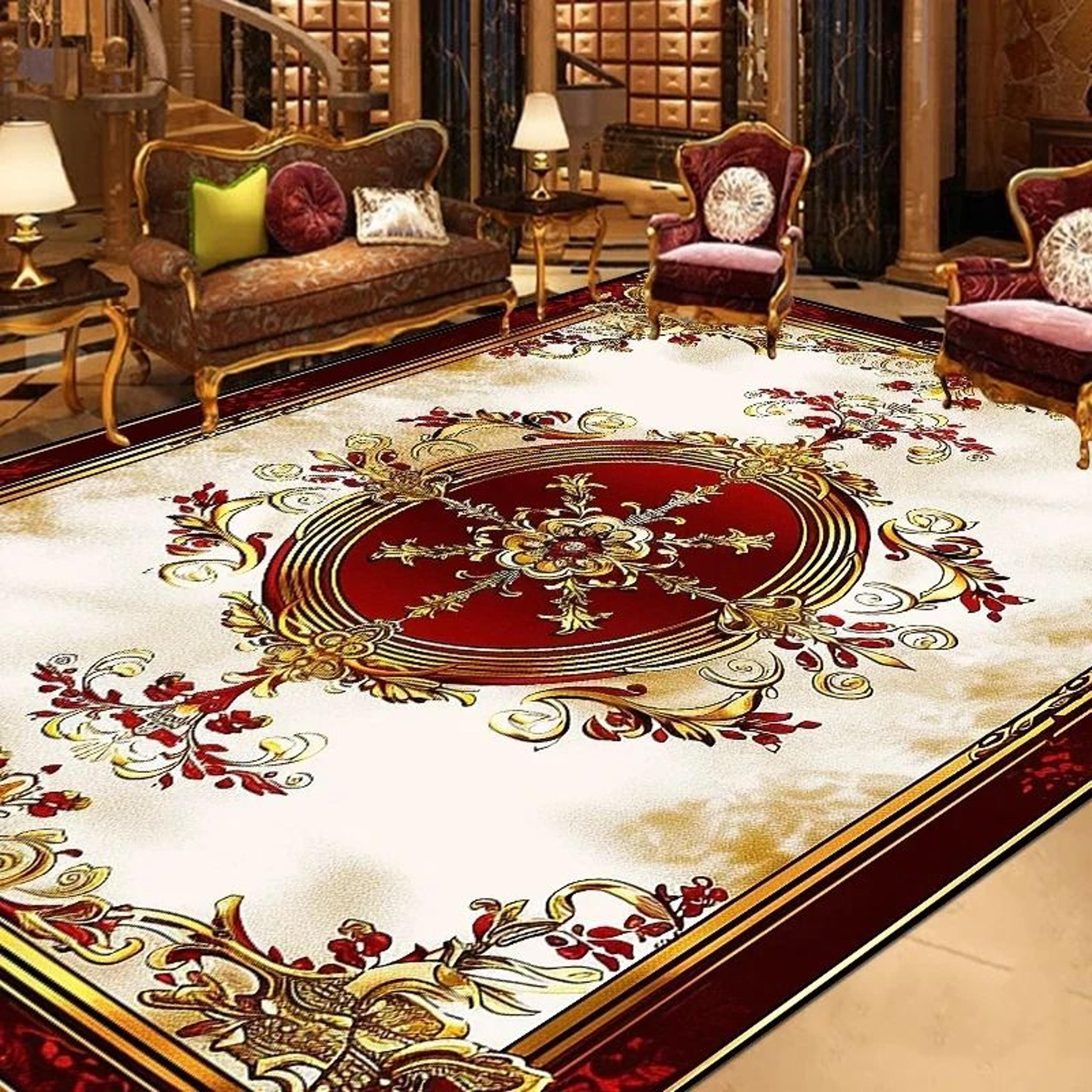 Gorgeous Retro European Architectural Area Rug 3