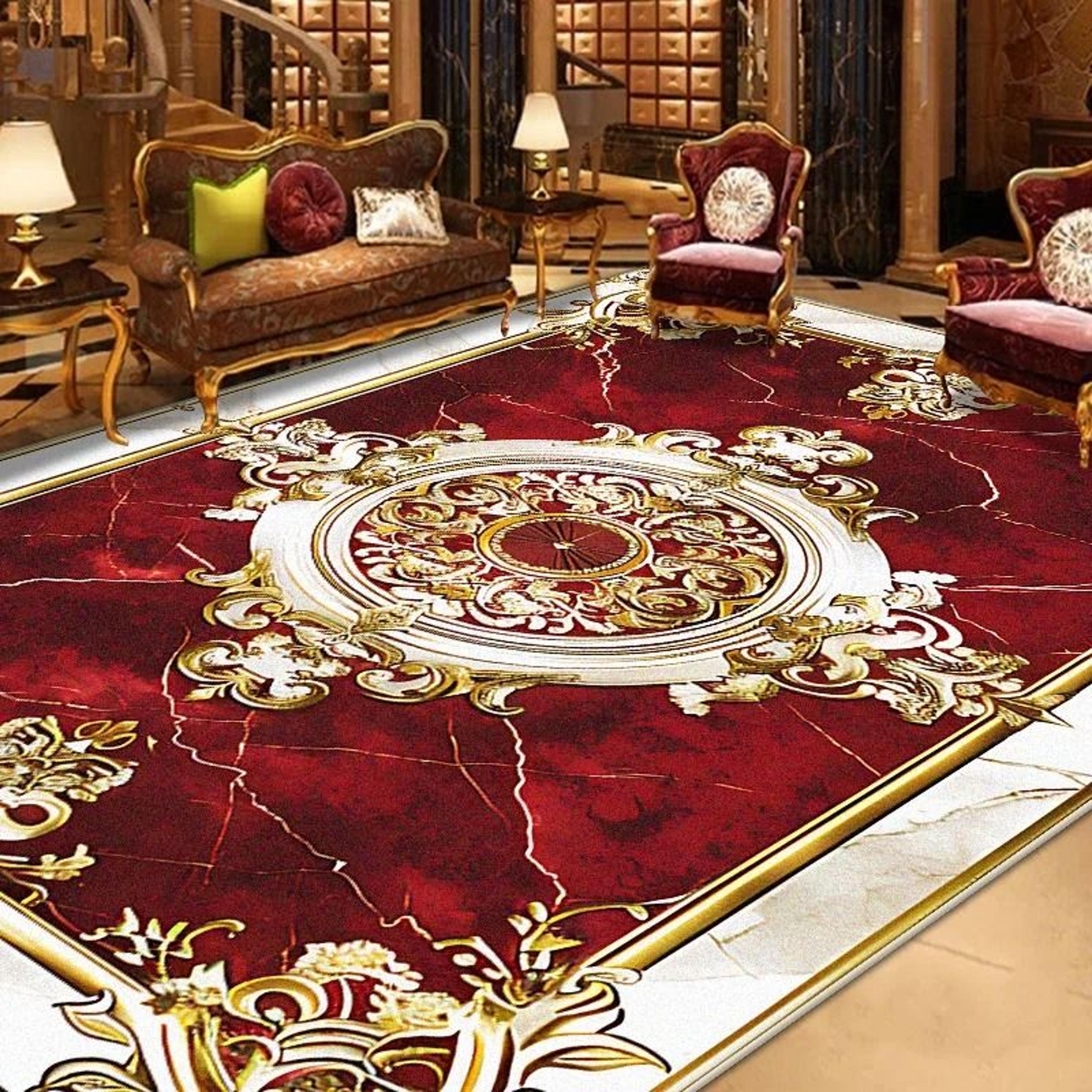 Gorgeous Retro European Architectural Area Rug 18