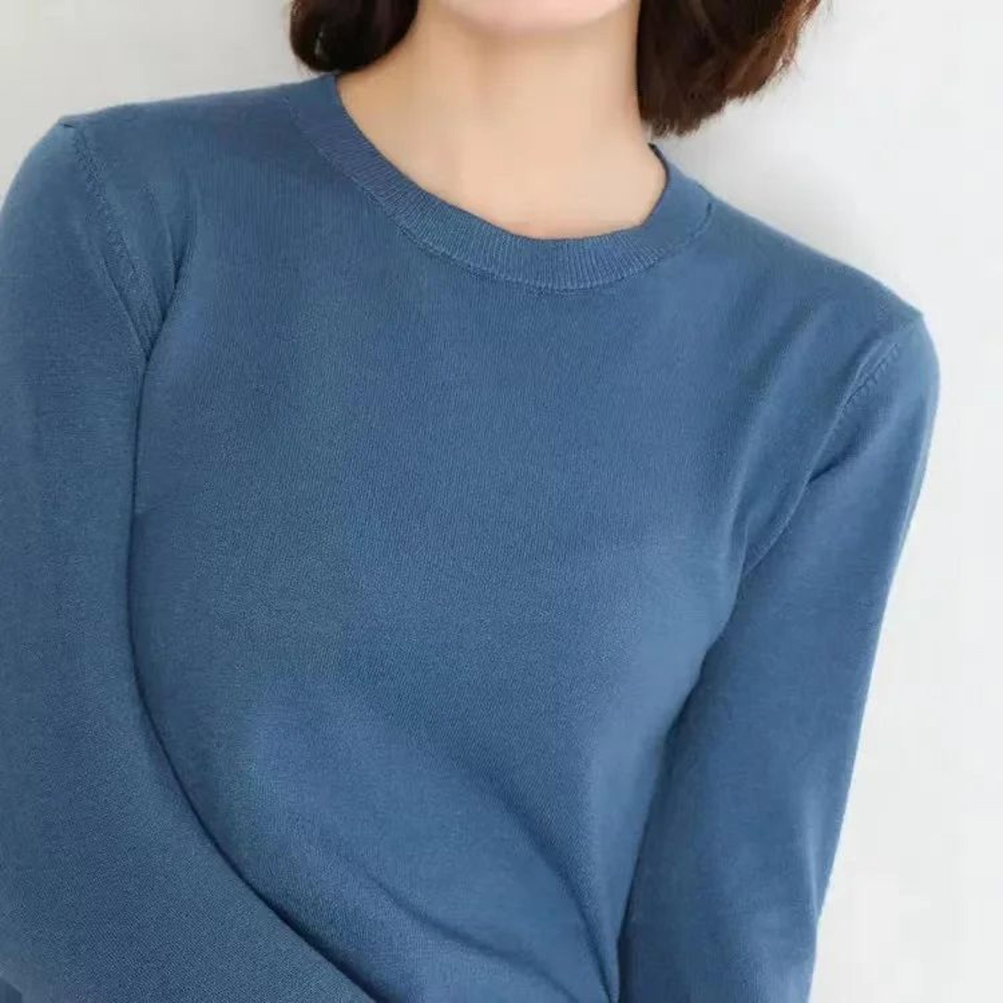Womens Cozy Knit Pullover Sweater For Autumn And Winter 7