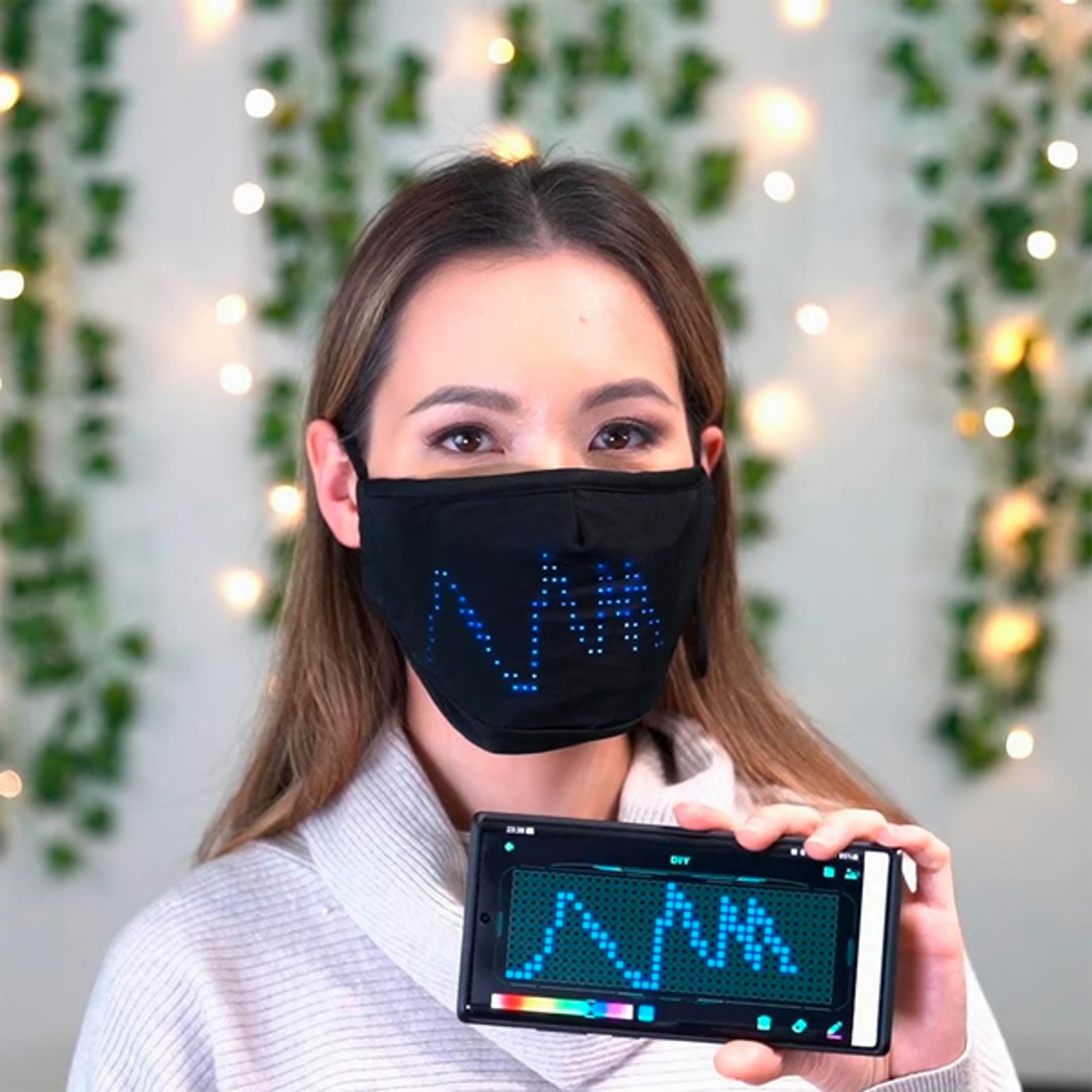 led luminous mask with mobile app – unique gift for concerts & parties