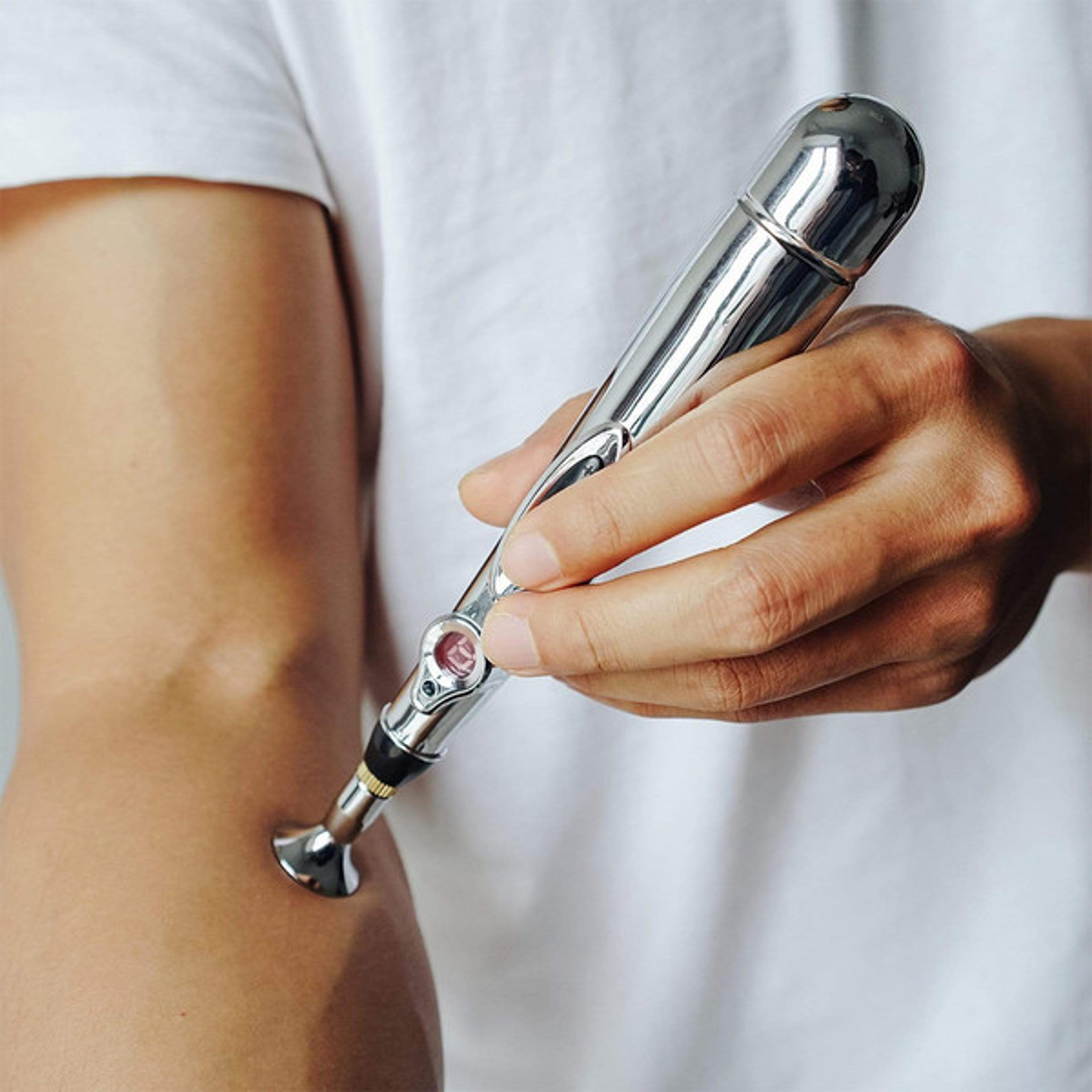 Revolutionize Your Wellness Routine - Compact Electric Laser Acupuncture Pen with 5 Unique Heads, Battery Operated 4