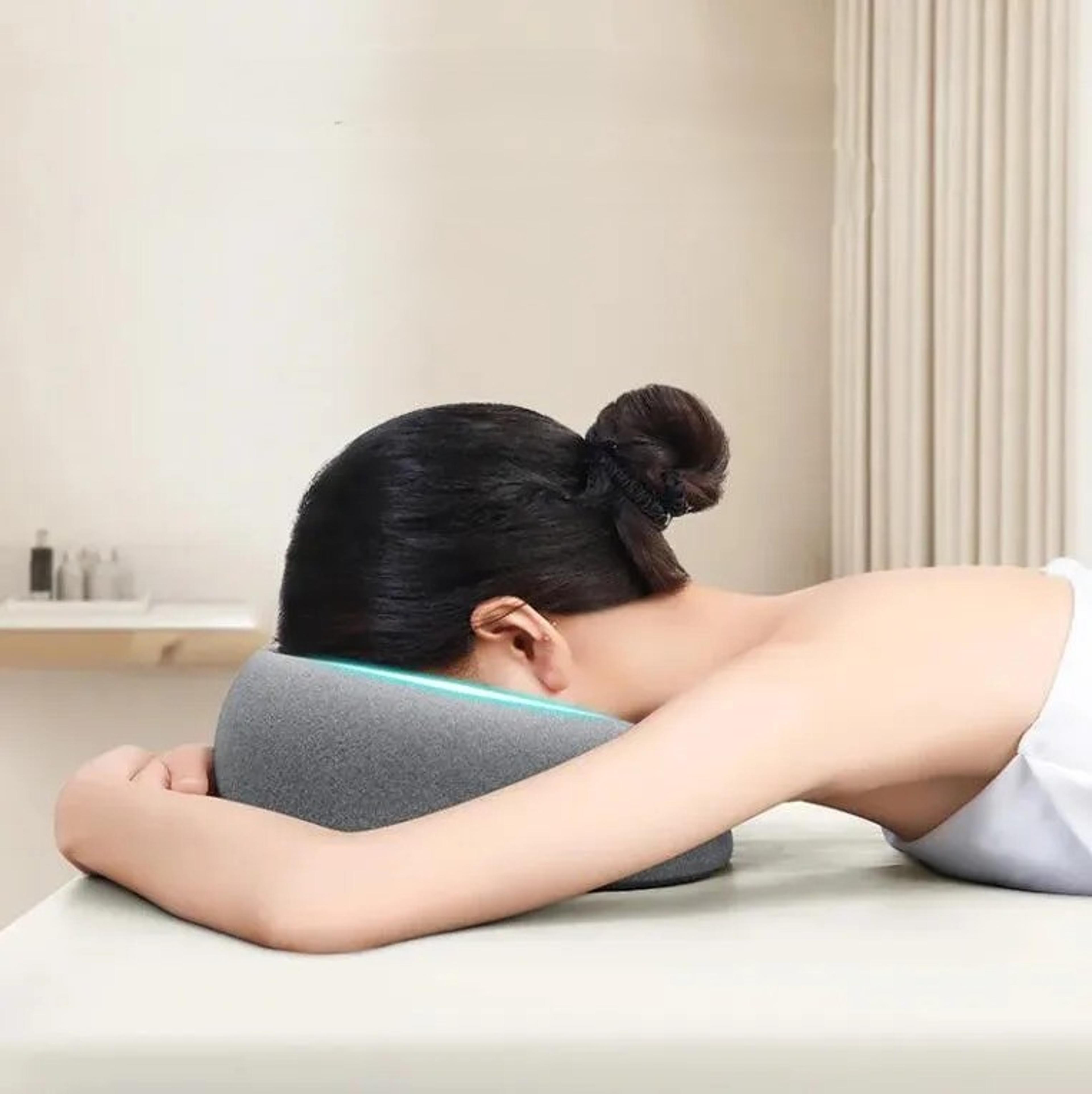 ergonomic memory foam pillow – breathable head & body support for face massage & beauty salons