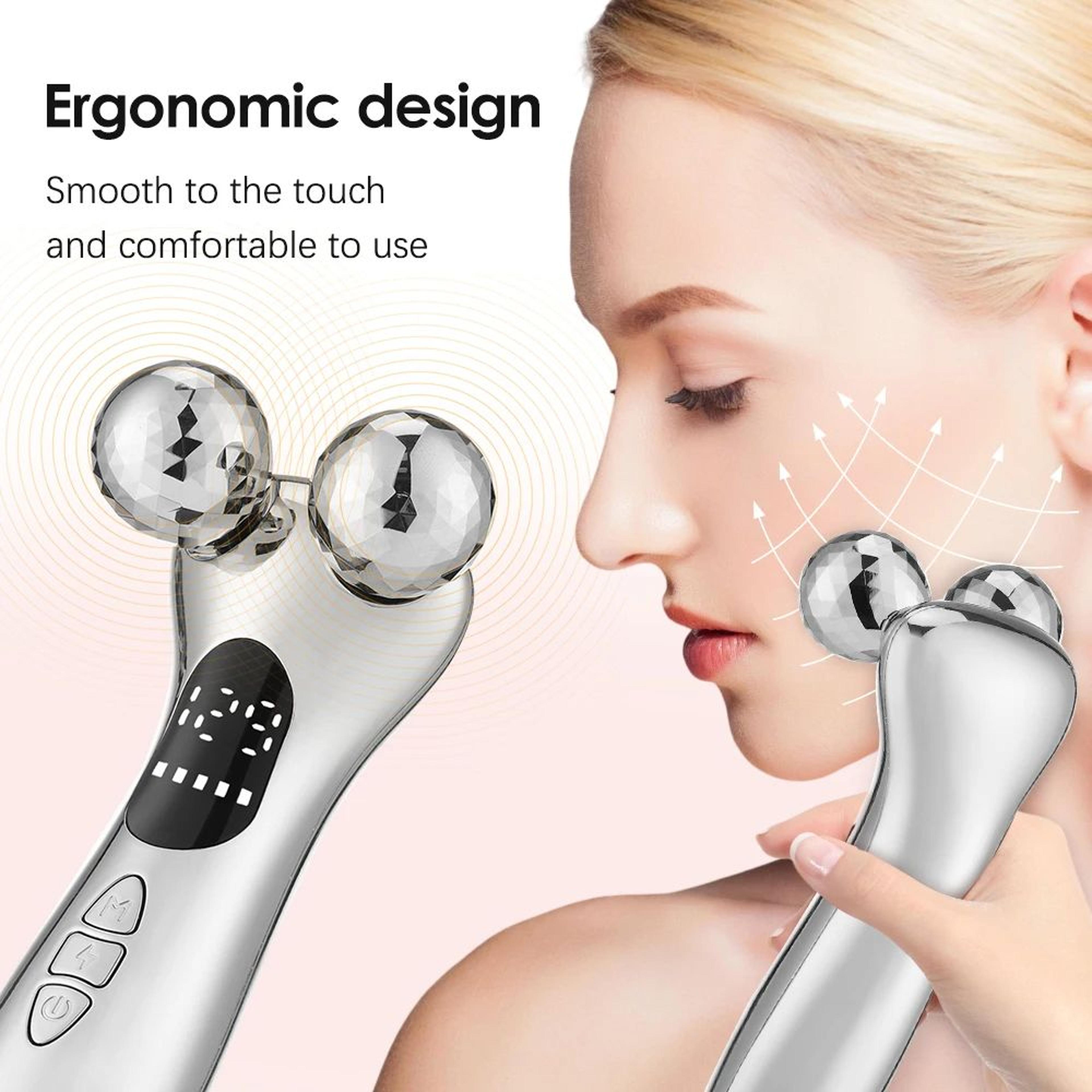 electric facial slimming roller, facial micro-current beauty instrument face lift roller massagers