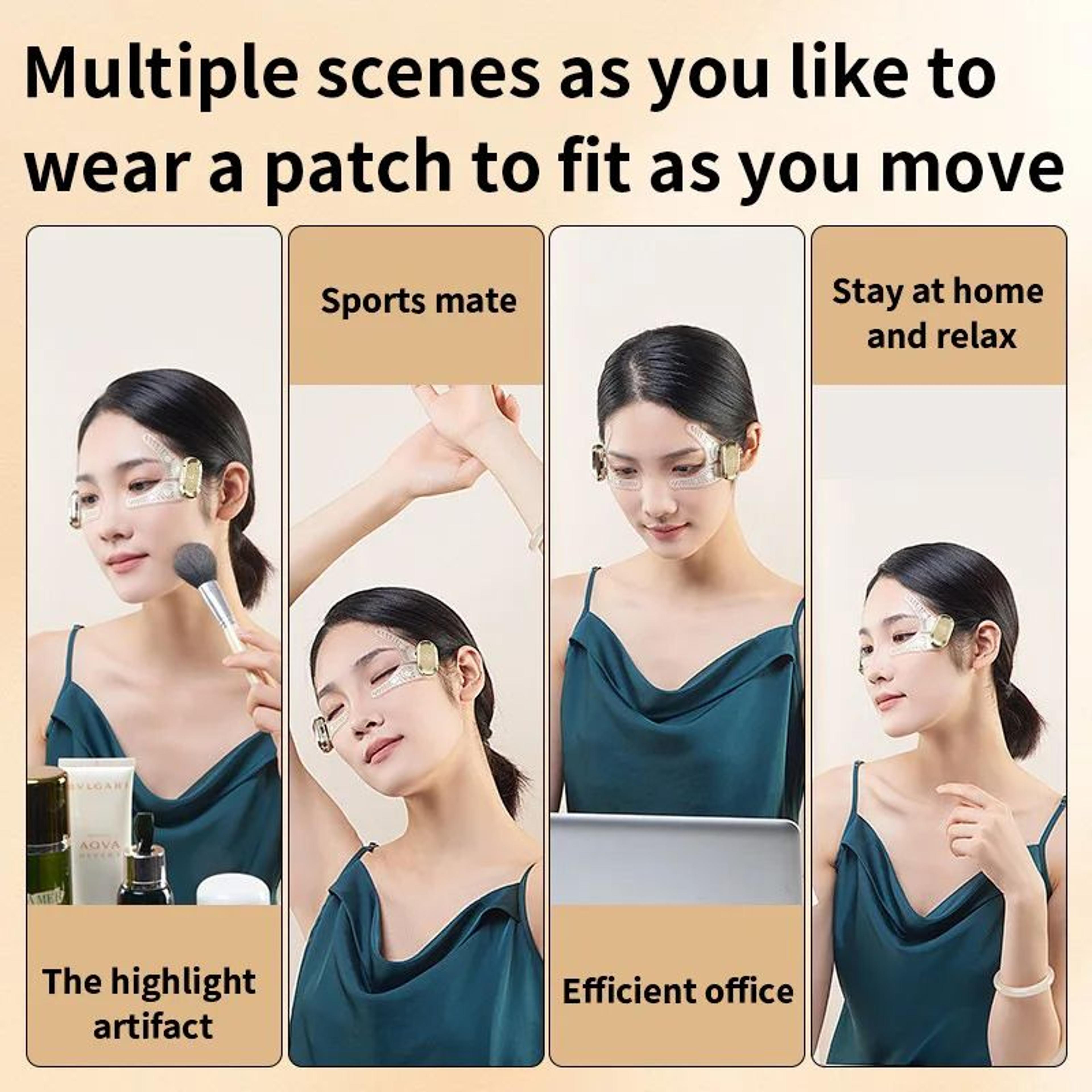 Under Eye Wrinkle Remover EMS Eye Patch Lifting Eye Massager For Puffiness Dark Circles  Collagen P 5