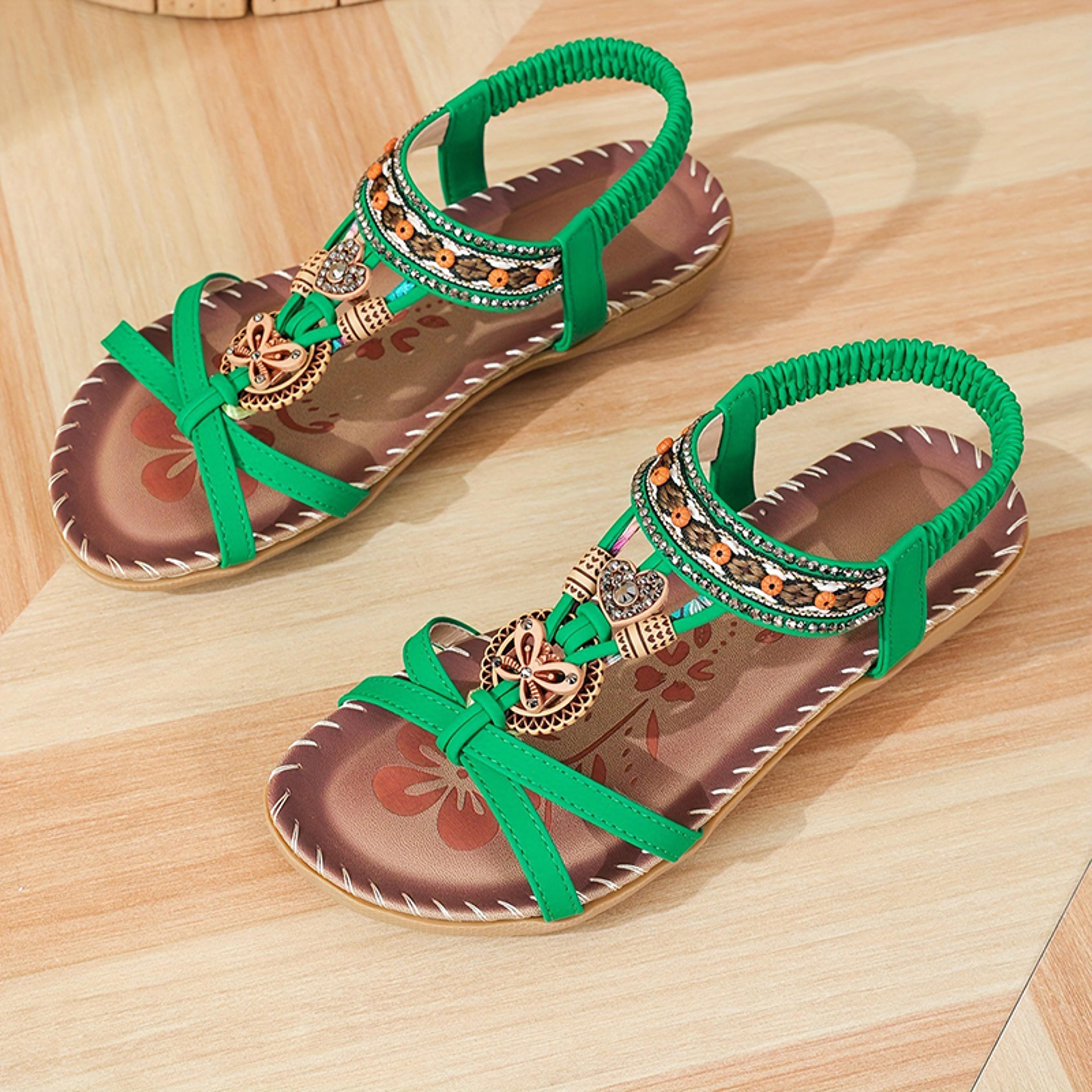 Womens Summer Sandals Casual Walking Shoes For Beach  Party Comfortable Outdoor Footwear 9