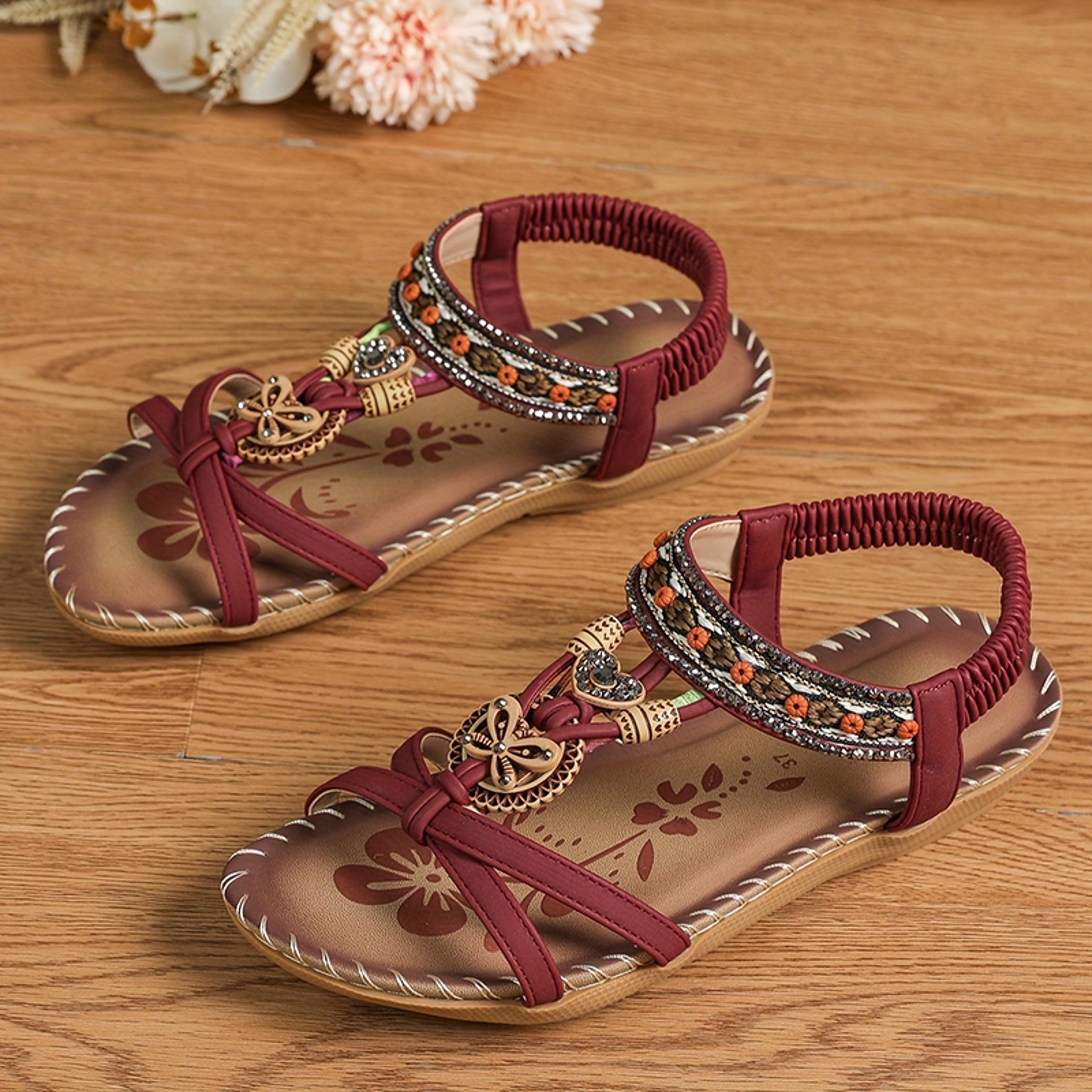 Womens Beach Sandals Stylish Summer Casual Walking Shoes For Outdoor And Party Wear 13