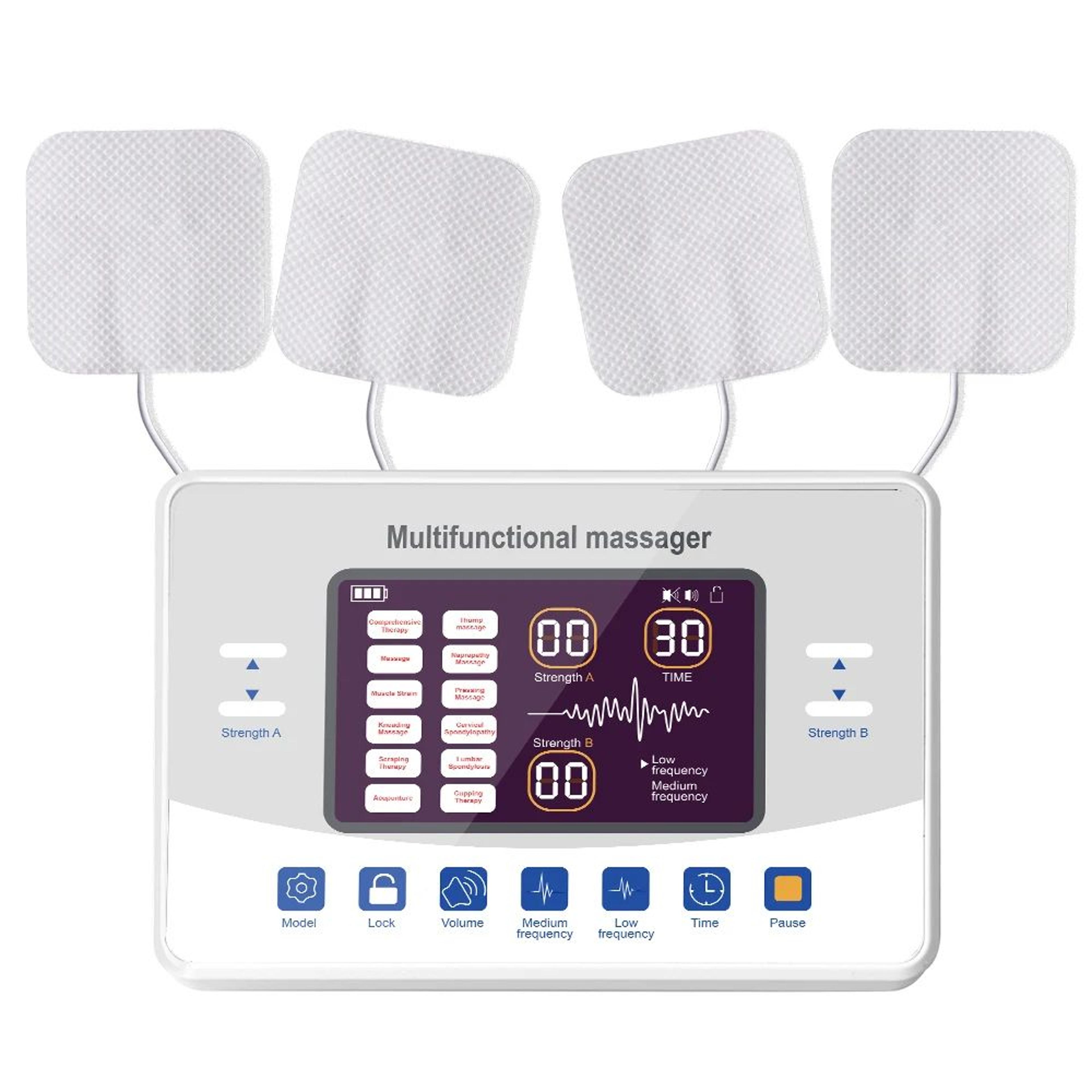 12 modes low frequency therapy tens ems muscle stimulator electronic pulse massager