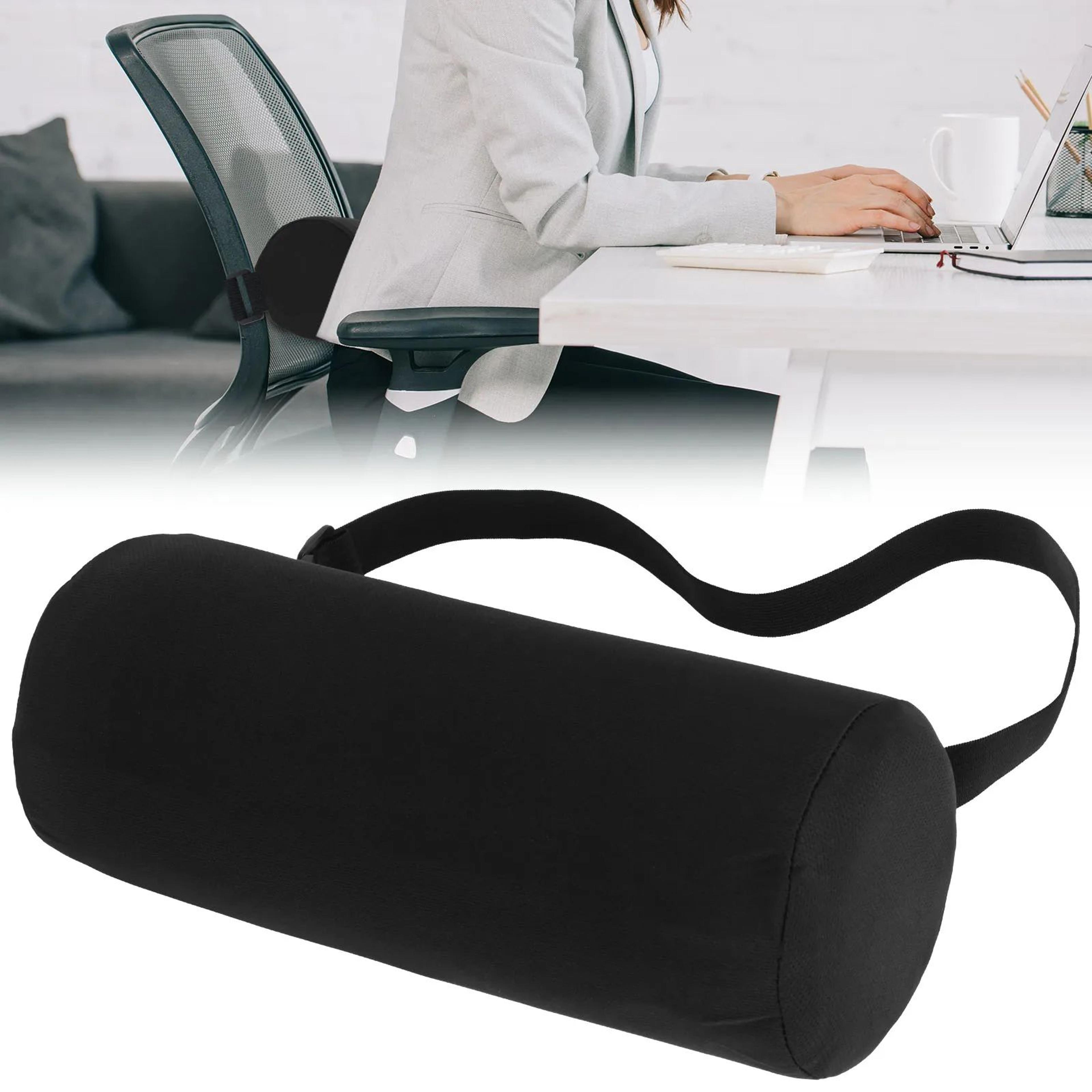 memory foam lumbar support pillow, ergonomic waist pillow for car, office & home back pain relief