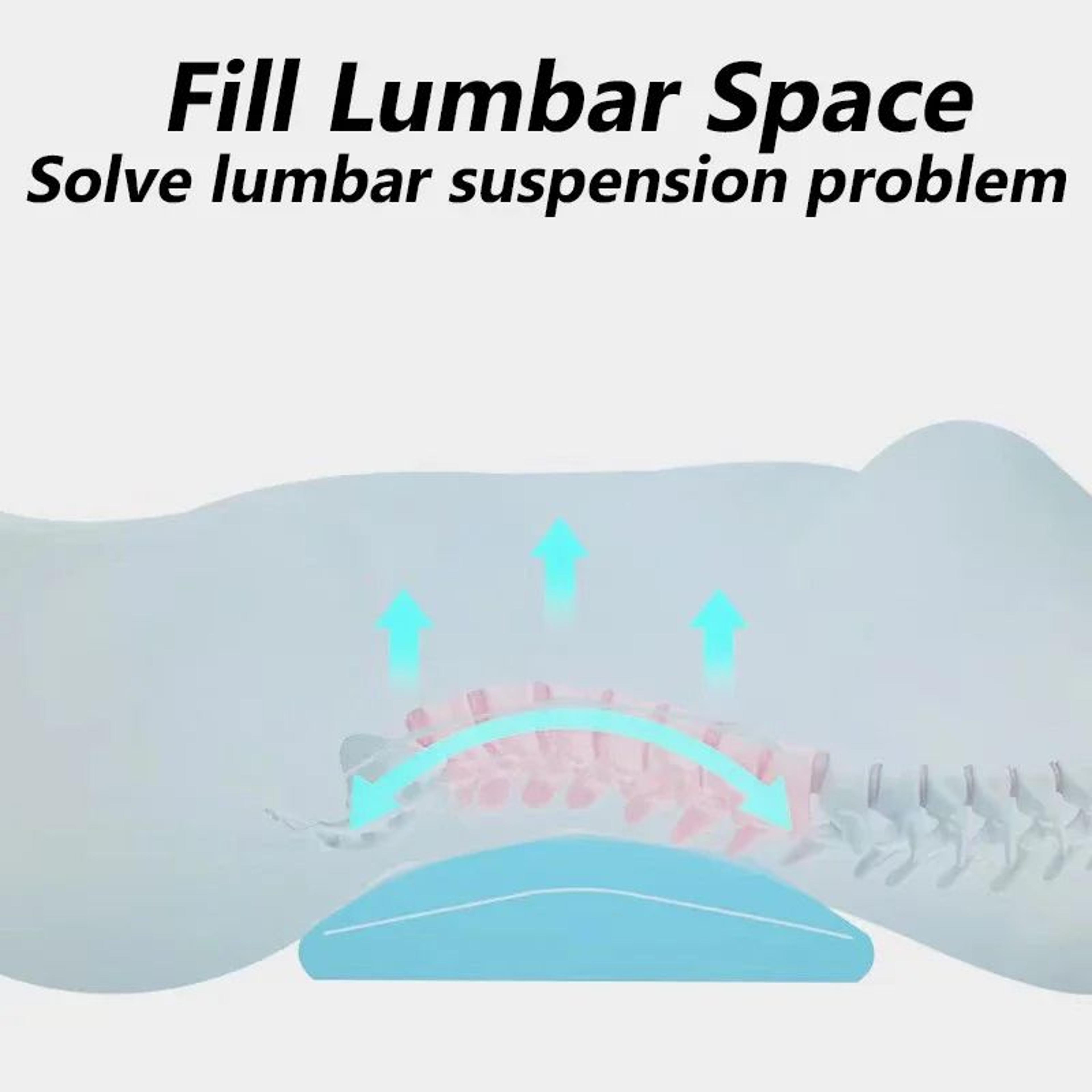 Lumbar Support Pillow For Back Pain Relieve Bed Waist Support Cushion With Lumbar Traction For Good 1