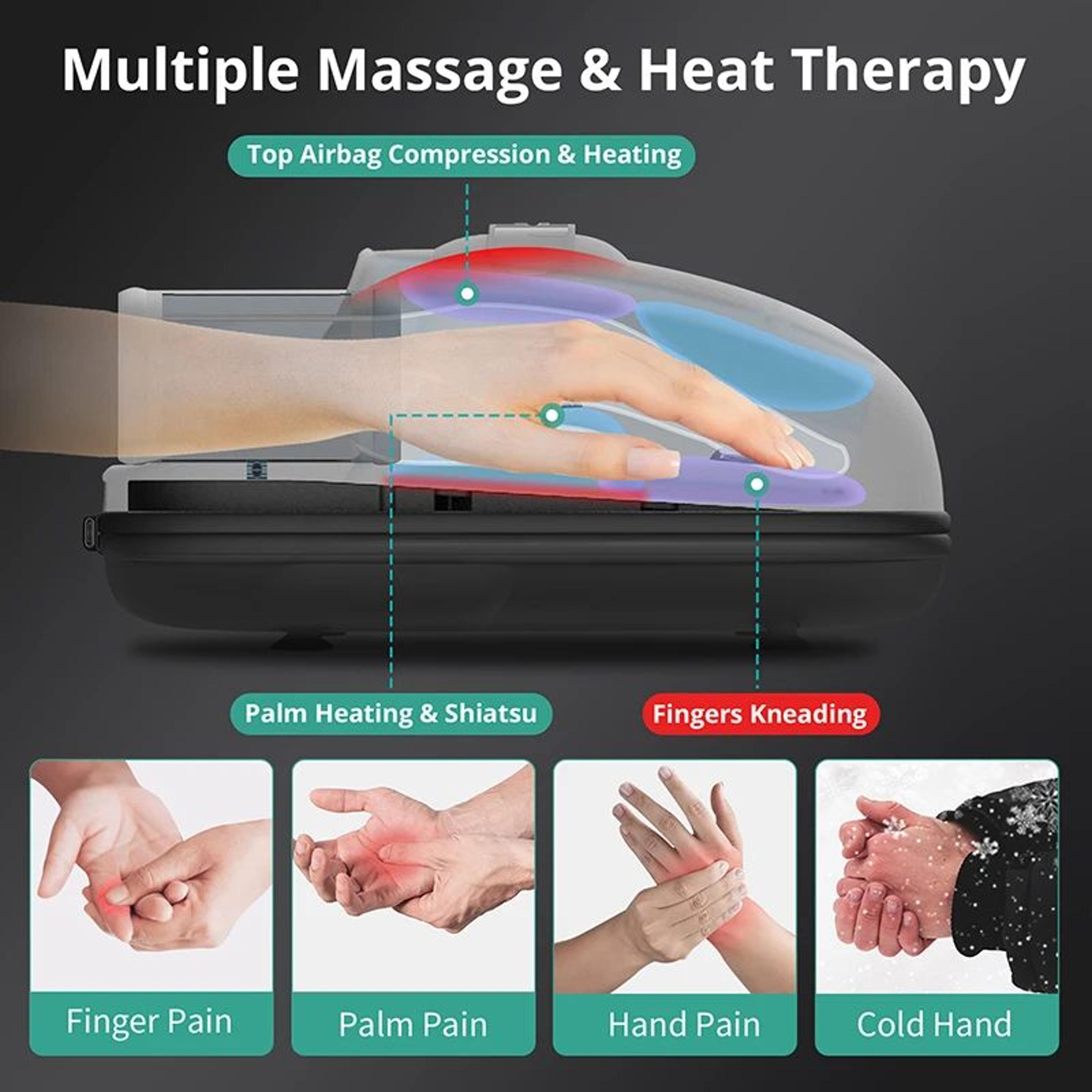 Wireless Electric Hand Massager With Air Compression  Hot Compress For Palm Acupoint Finger Arthrit 4