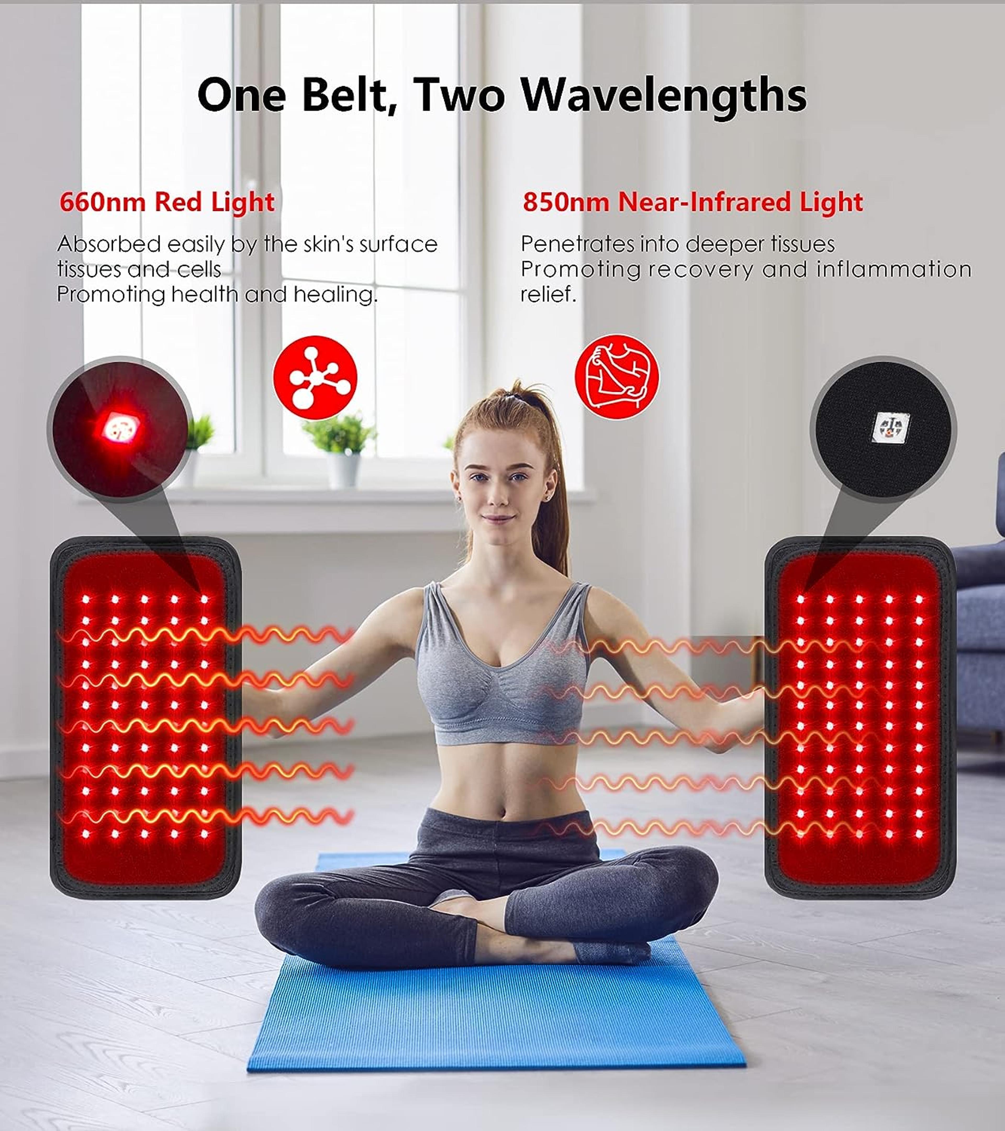 Red  Infrared Light Therapy Waist Heat Pad Full Body LED Belt Back Burn  Fat Wrap Slimming Machine 3