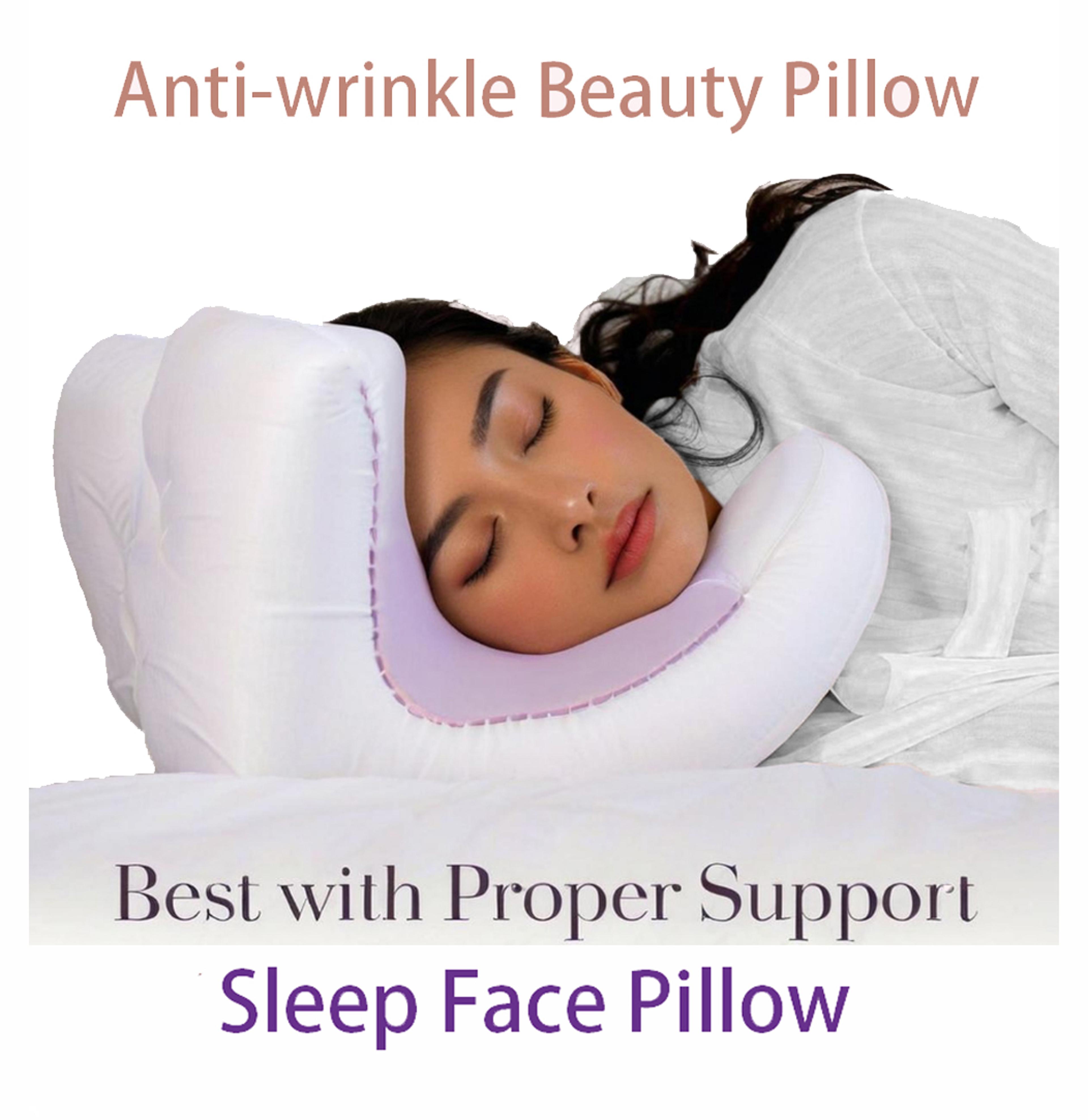 Luxury Memory Foam Face Pillow With Free White Satin Pillowcase For Beauty Sleep Anti Wrinkles Agin