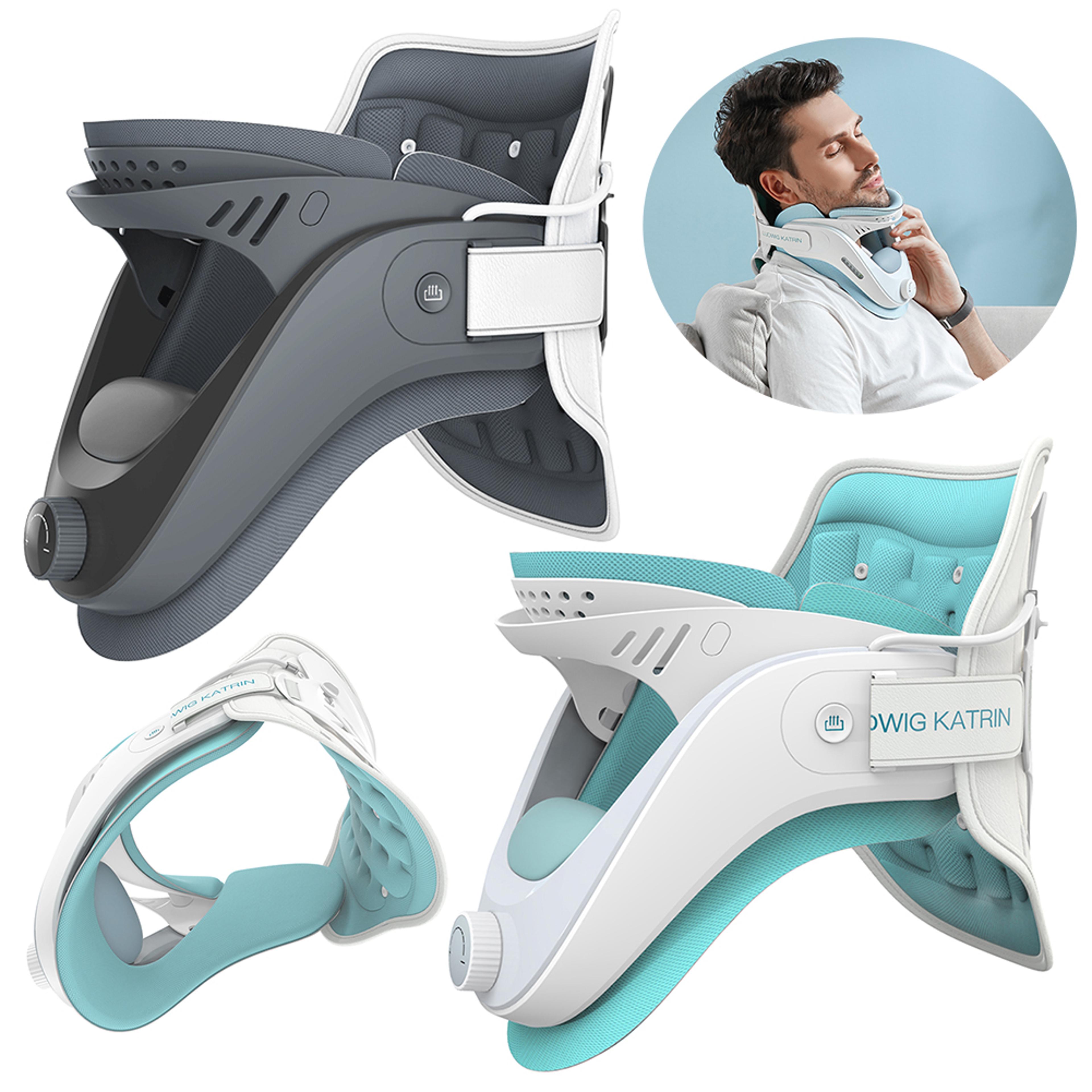 cervical neck traction device with airbag support neck brace, wireless cervical spine alignment, neck pain reliefs