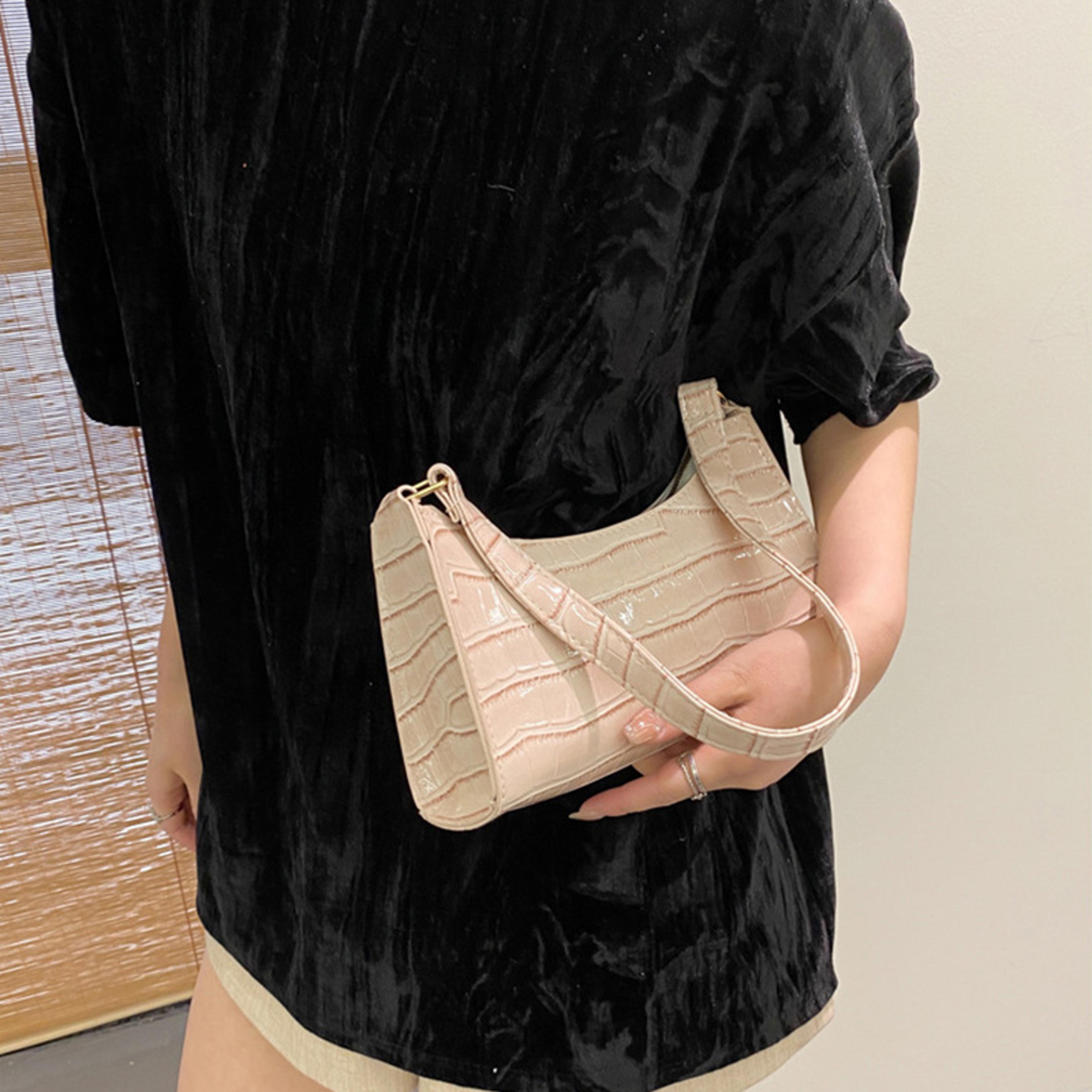 Alligator Pattern Fashion PU Leather Handbag For Women Small Underarm Messenger Bag Stylish Female  4