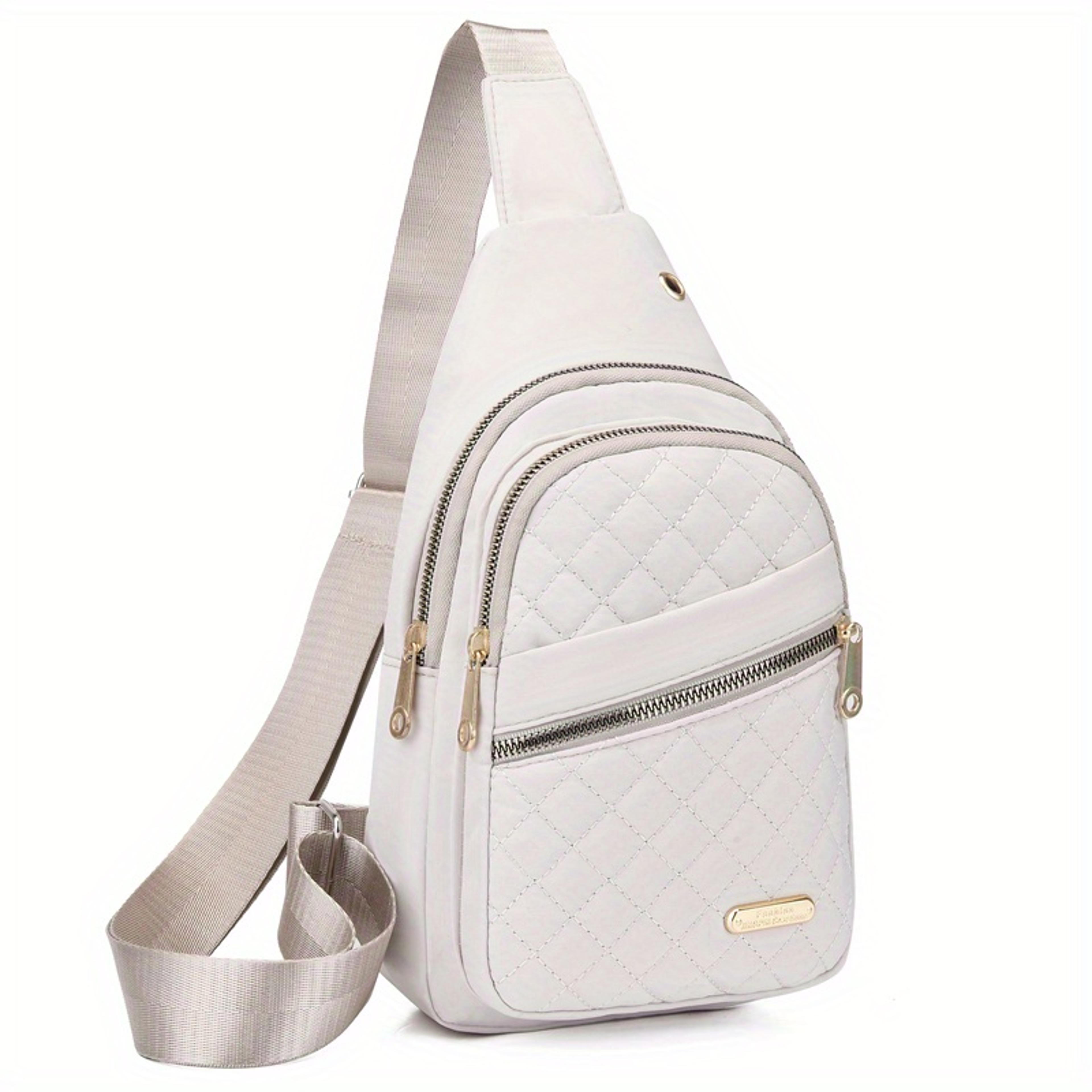 Foldable Portable Lightweight Quilted Chest Bag Trendy Versatile Tote Ideal Shoulder Bag For Outdoo 10